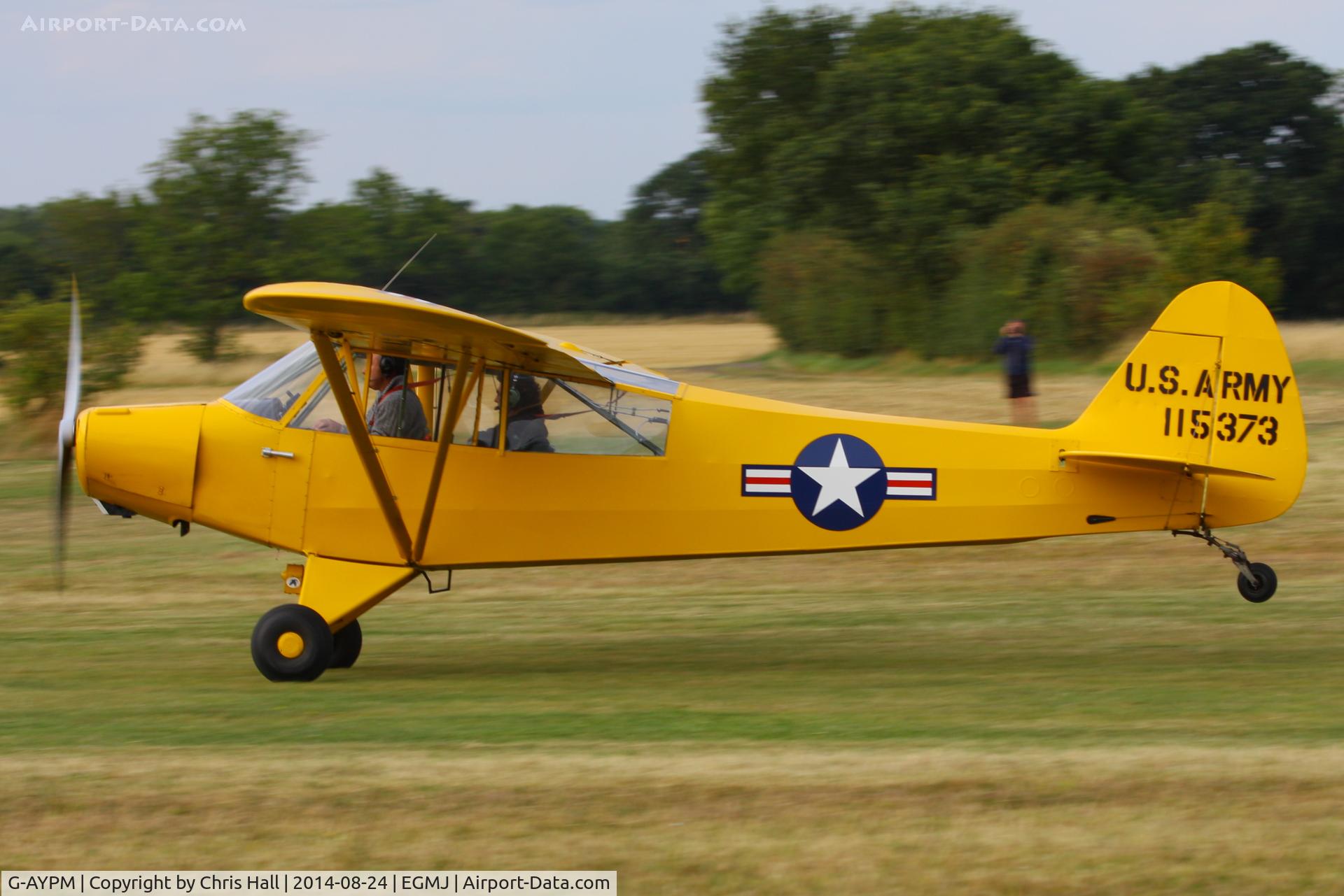 G-AYPM, 1951 Piper L-18C Super Cub C/N 18-1373, at the Little Gransden Airshow 2014
