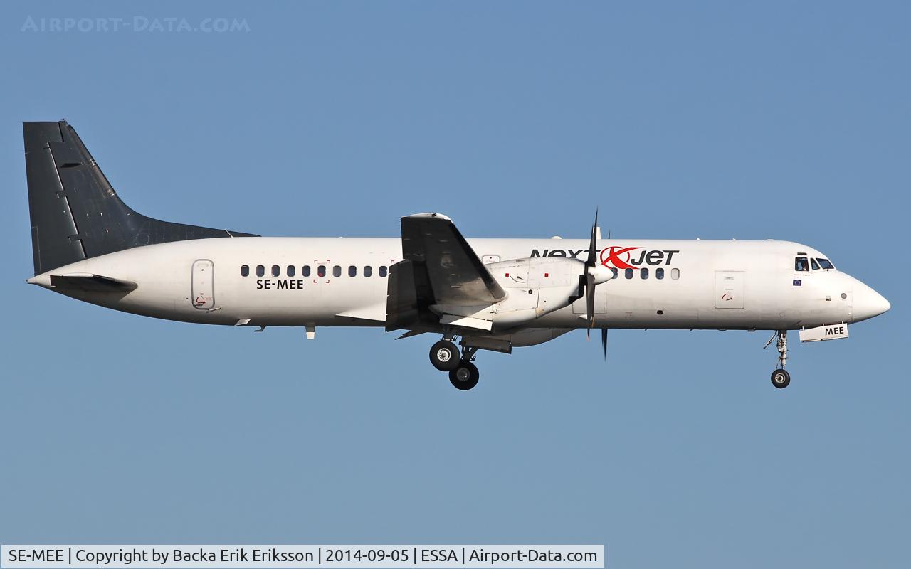SE-MEE, 1989 British Aerospace ATP C/N 2019, Short final rwy 19L.