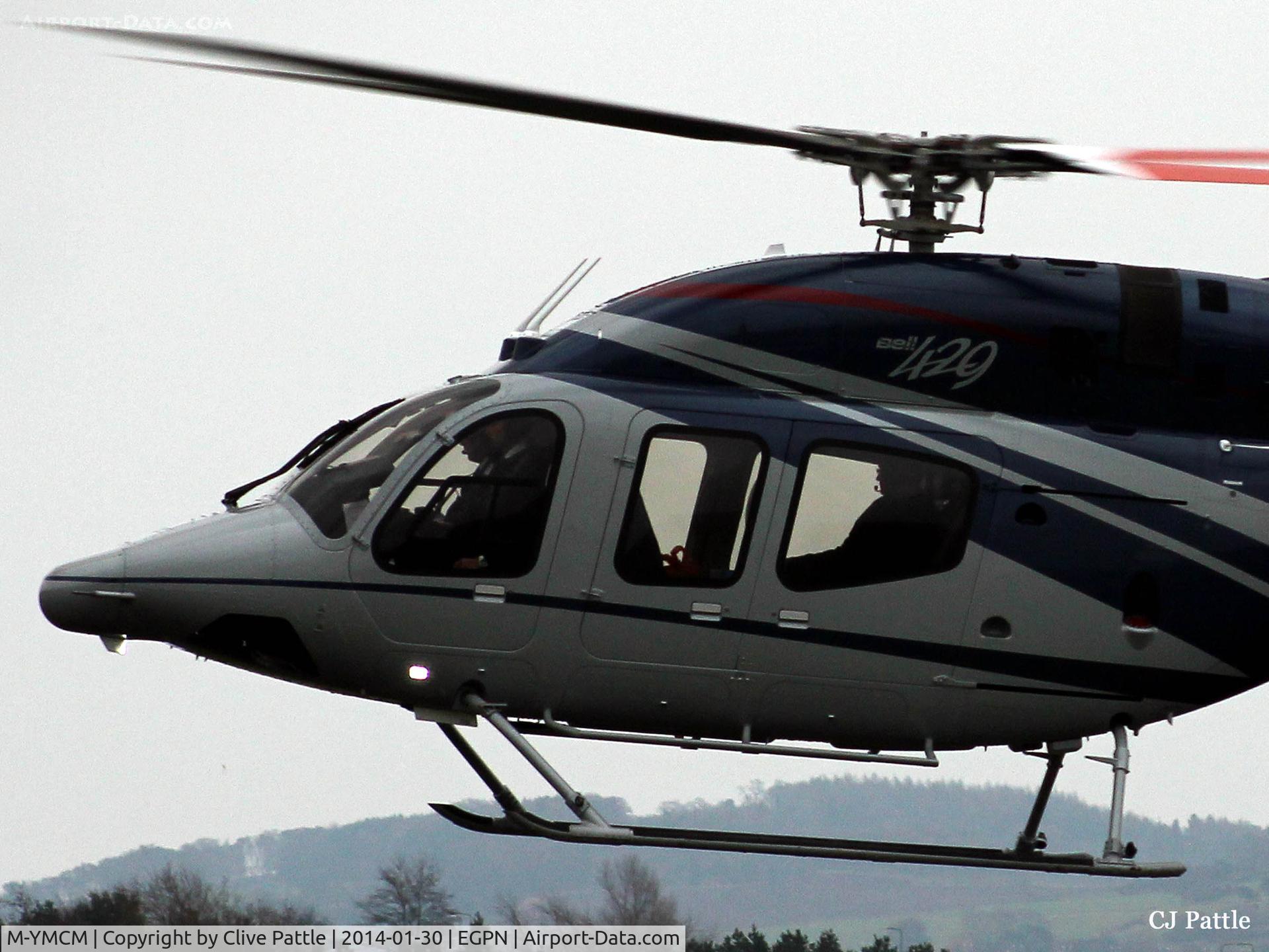 M-YMCM, 2012 Bell 429 GlobalRanger C/N 57107, Close-up of cabin area at Dundee Riverside Airport EGPN