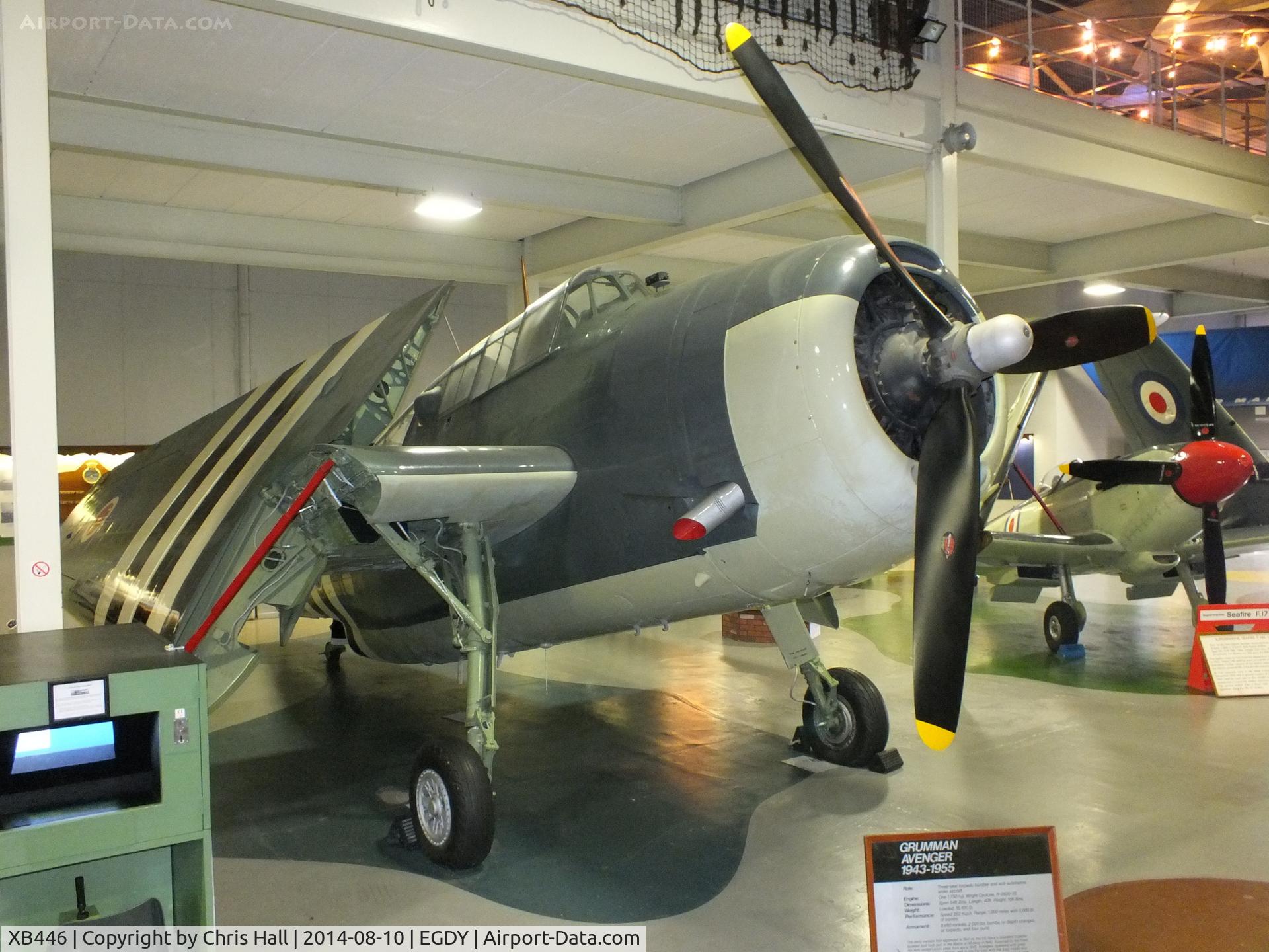 XB446, 1945 General Motors TBM-3S Avenger ECM.6B C/N 2241, at the FAA Museum, Yeovilton