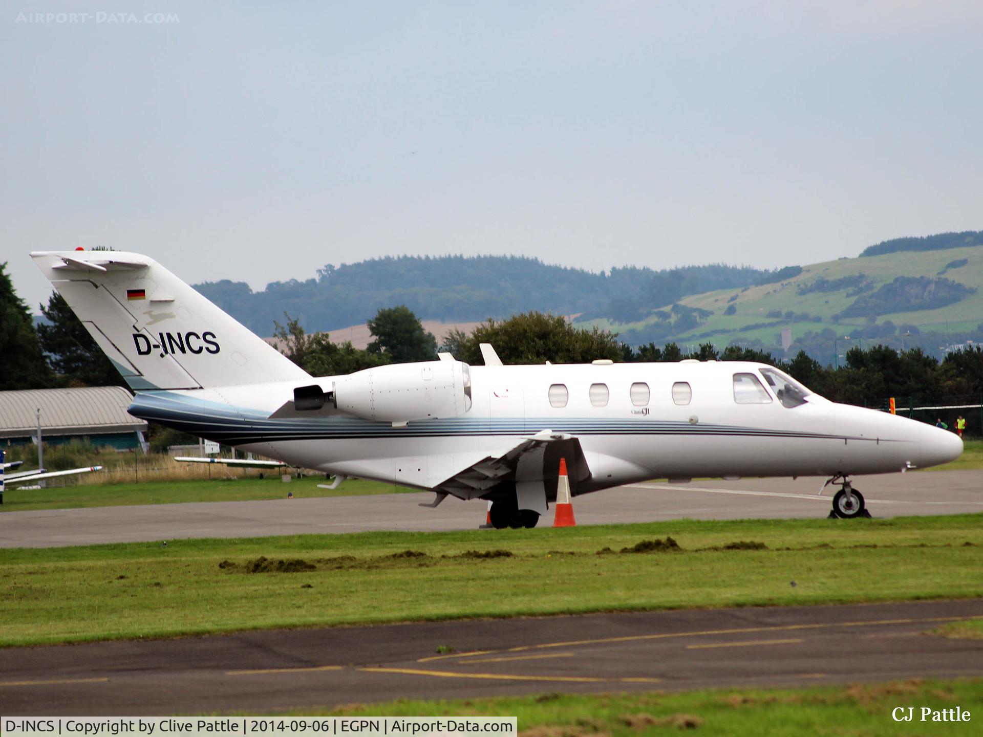 D-INCS, 2001 Cessna 525 CitationJet CJ1 C/N 525-0466, On the apron at Dundee Riverside