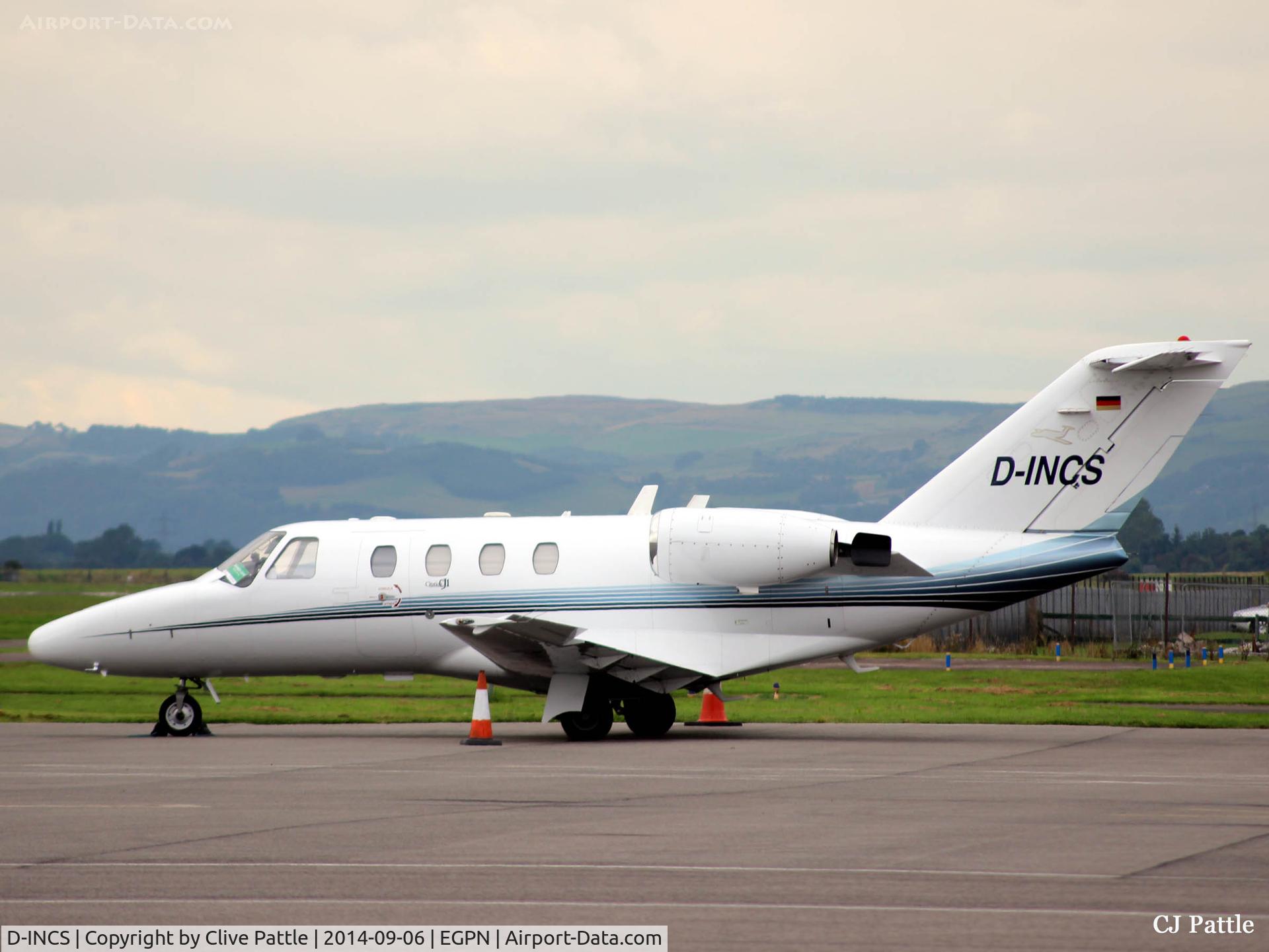 D-INCS, 2001 Cessna 525 CitationJet CJ1 C/N 525-0466, On the apron at Dundee Riverside