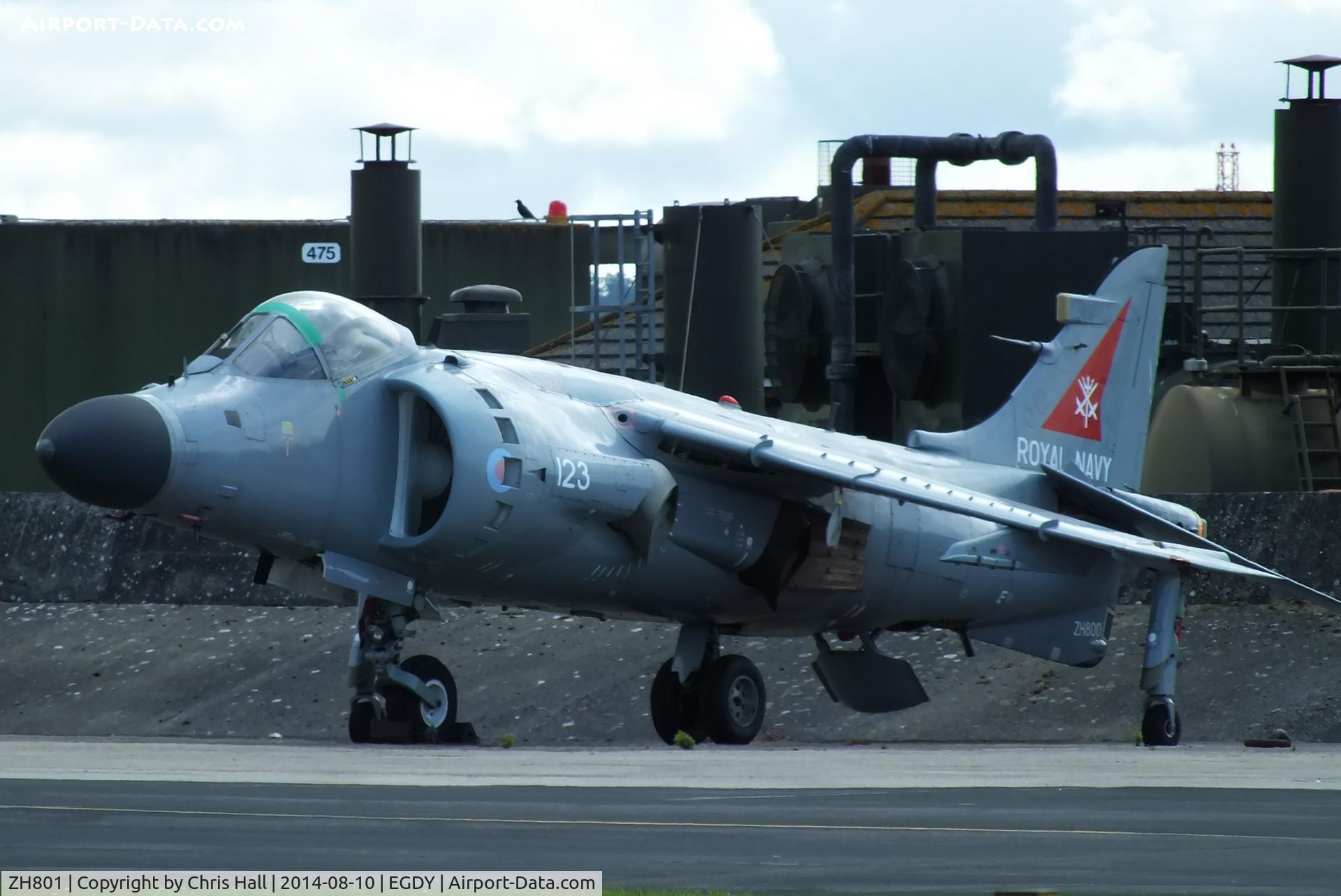 ZH801, 1996 British Aerospace Sea Harrier F/A.2 C/N NB06, displayed outside of the FAA Museum, Yeovilton