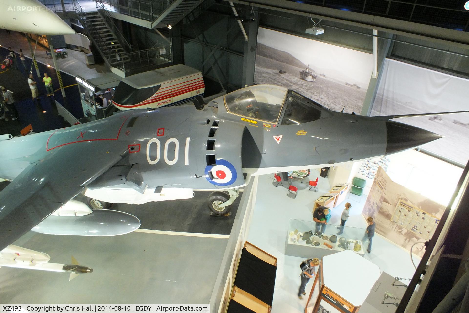 XZ493, 1980 British Aerospace Sea Harrier FRS.1 C/N 41H-912017, at the FAA Museum, Yeovilton