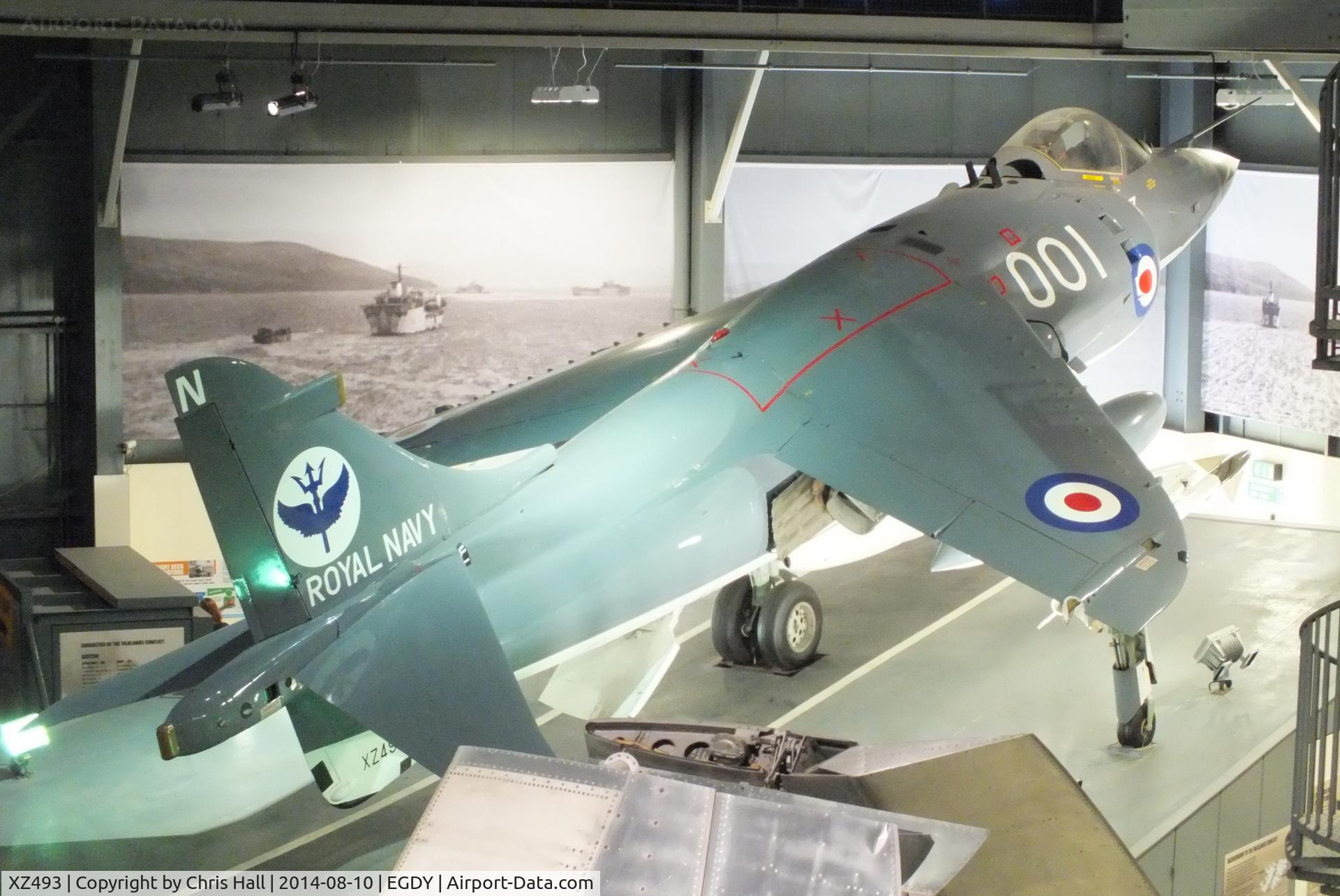 XZ493, 1980 British Aerospace Sea Harrier FRS.1 C/N 41H-912017, at the FAA Museum, Yeovilton