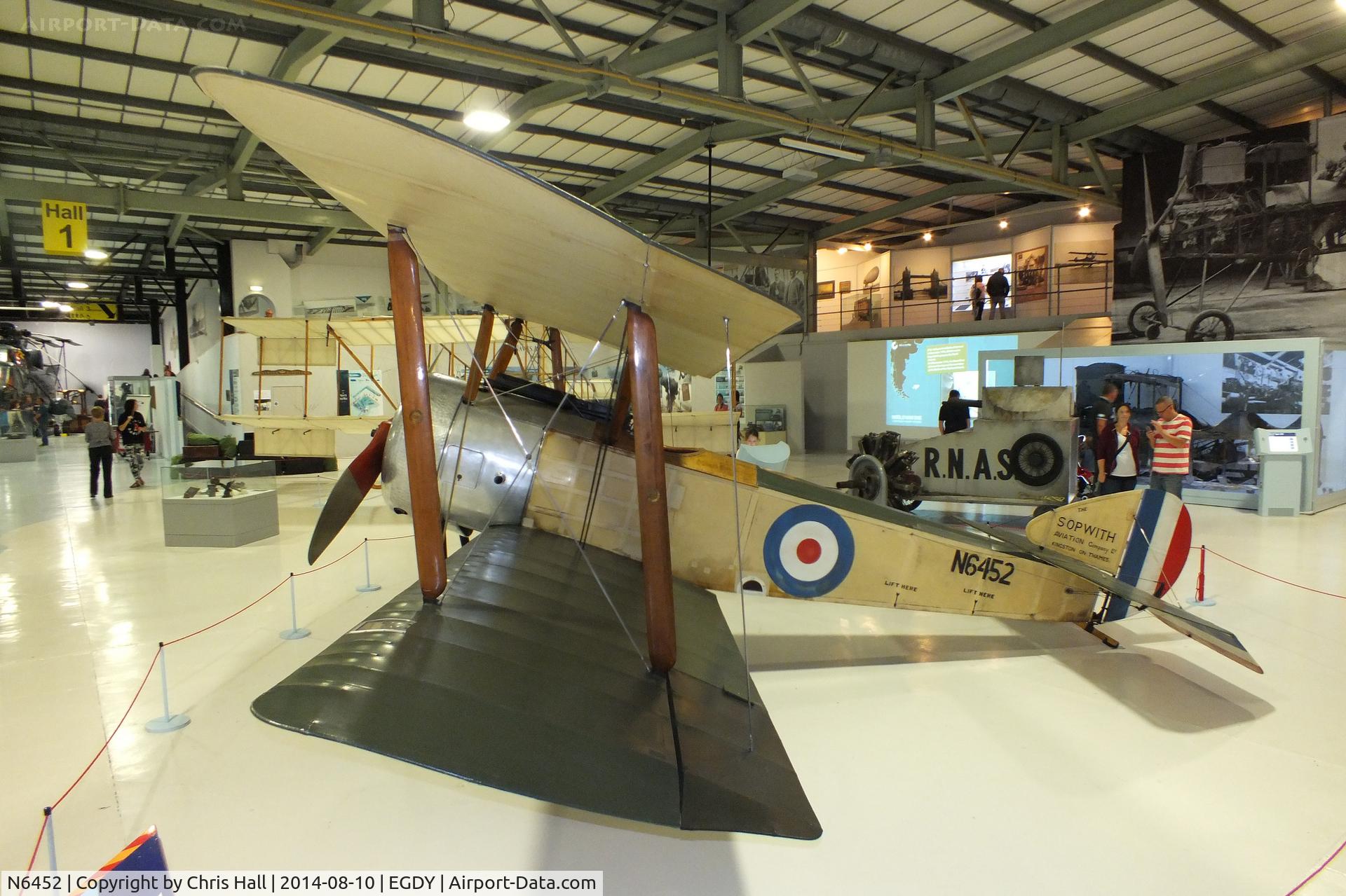 N6452, 1979 Sopwith Pup Replica C/N 6452, at the FAA Museum, Yeovilton