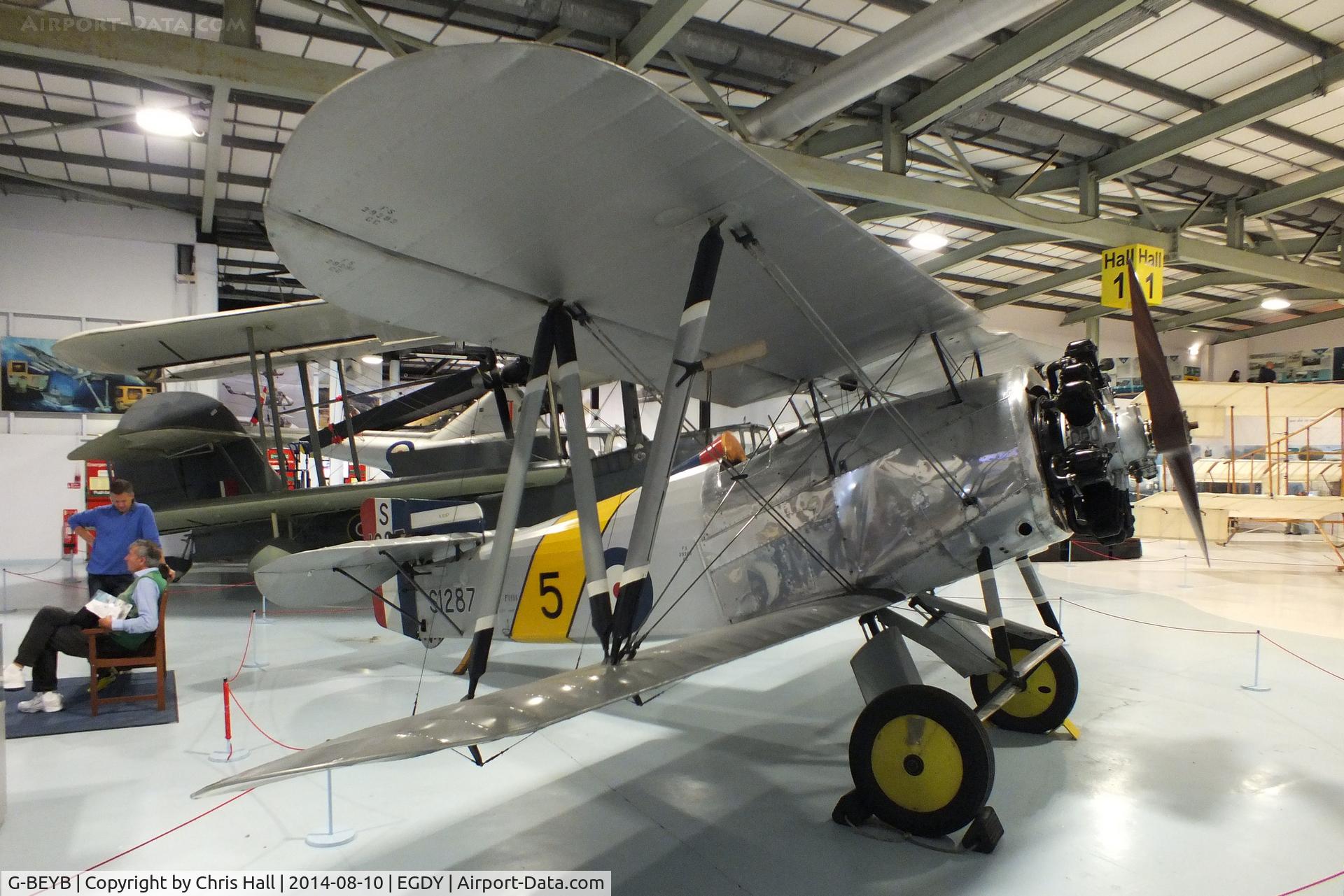 G-BEYB, 1979 Fairey Flycatcher (Westward Airways Ltd replica) C/N WA3, at the FAA Museum, Yeovilton