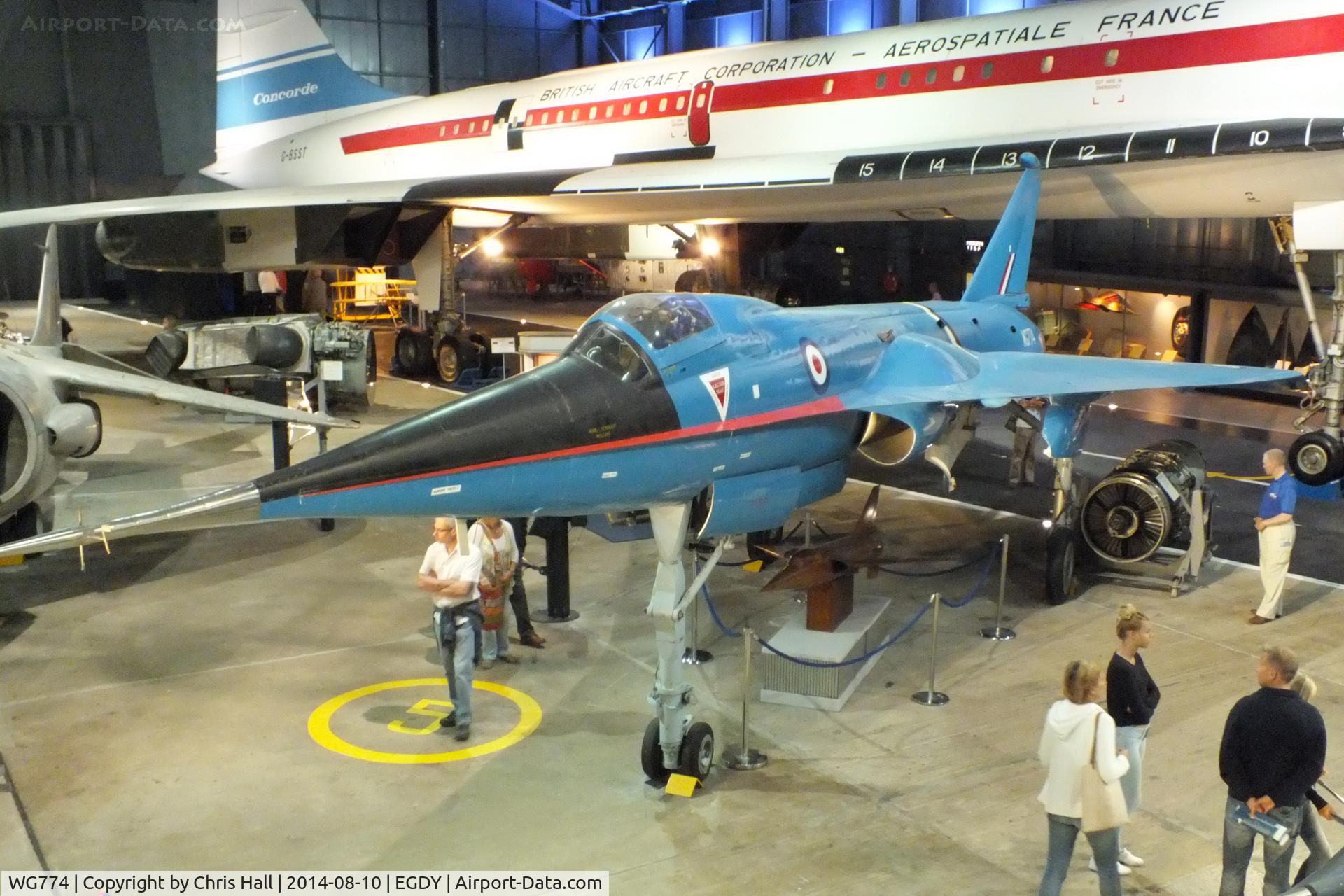 WG774, BAC 221 C/N F.9421, at the FAA Museum, Yeovilton