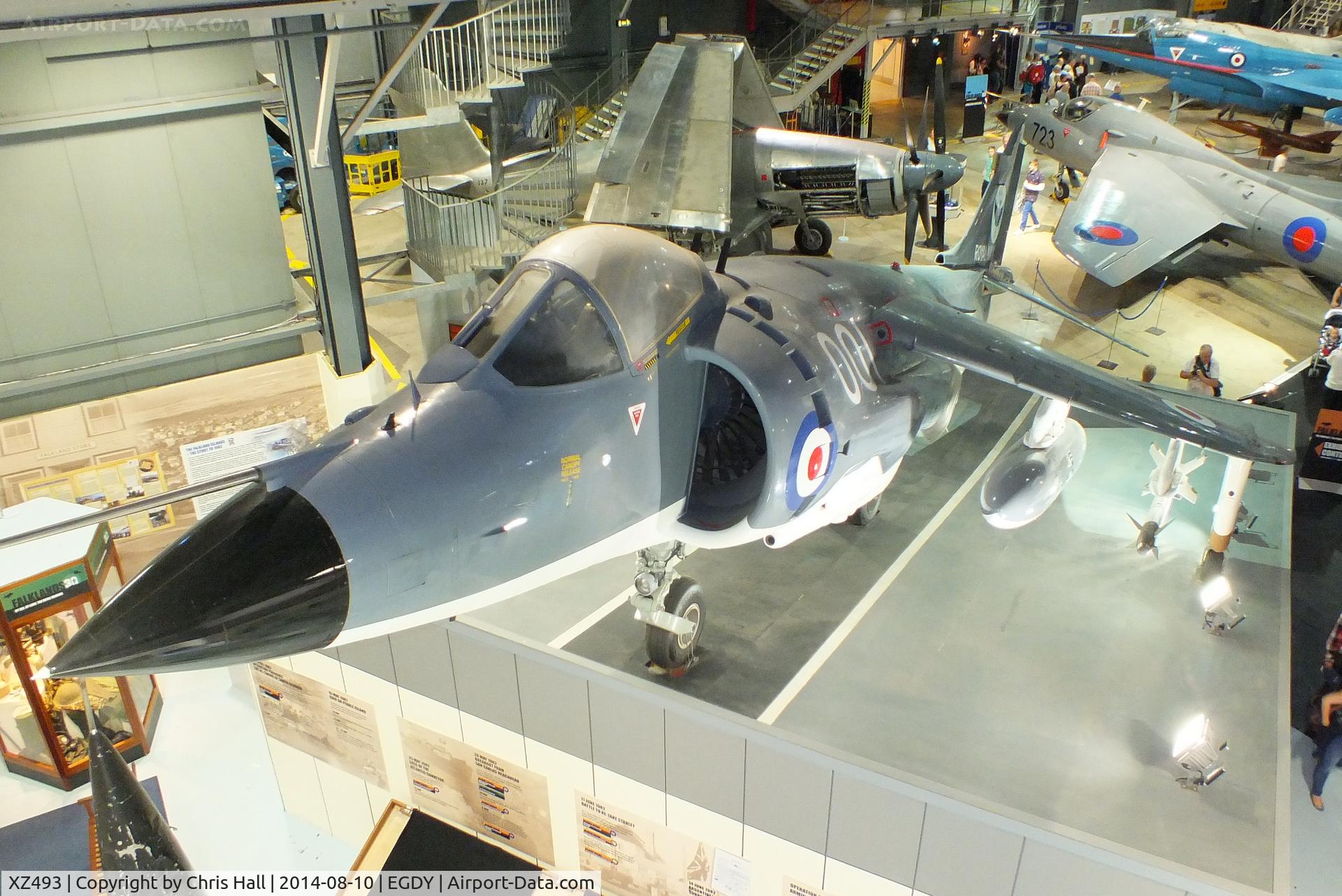XZ493, 1980 British Aerospace Sea Harrier FRS.1 C/N 41H-912017, at the FAA Museum, Yeovilton