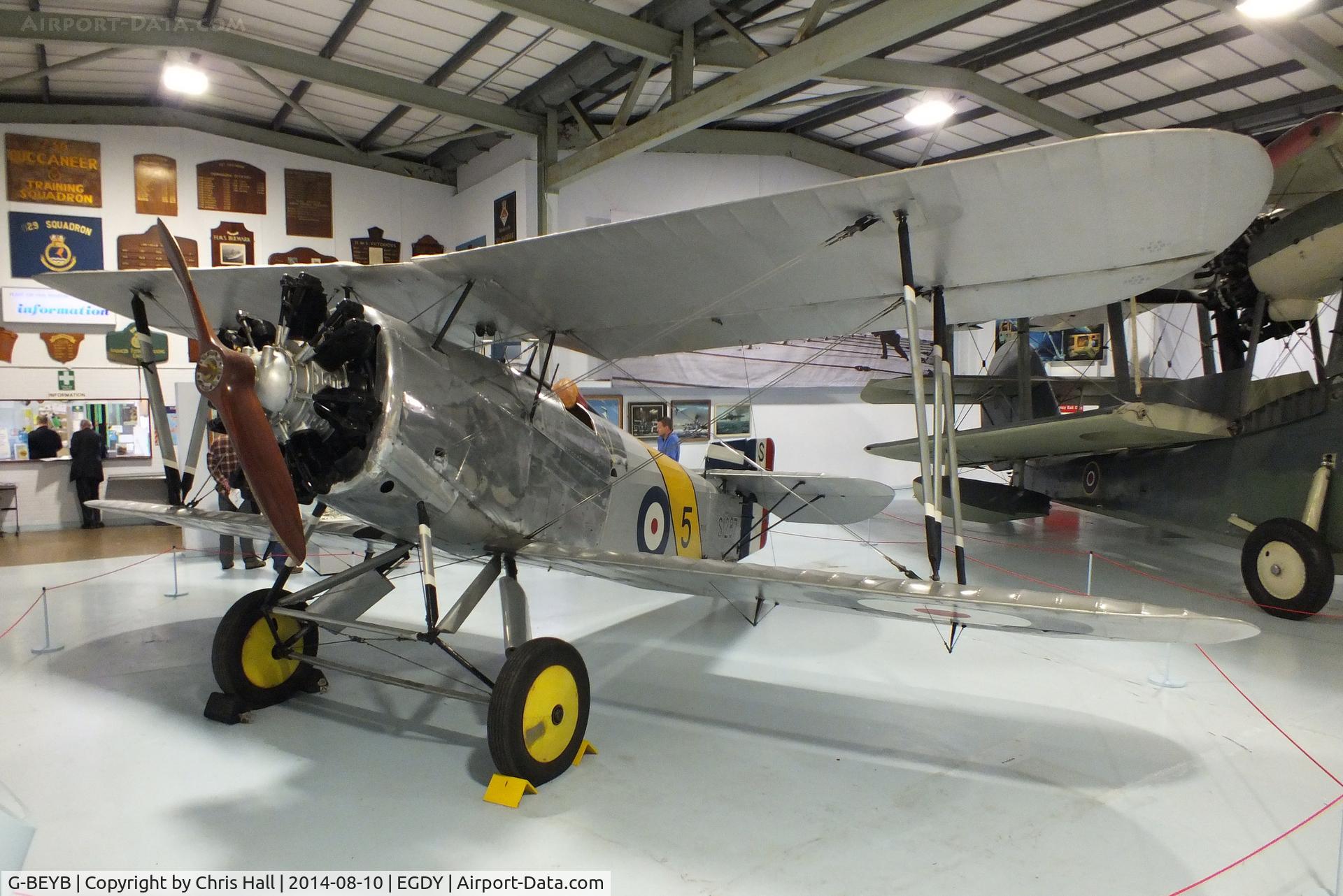 G-BEYB, 1979 Fairey Flycatcher (Westward Airways Ltd replica) C/N WA3, at the FAA Museum, Yeovilton