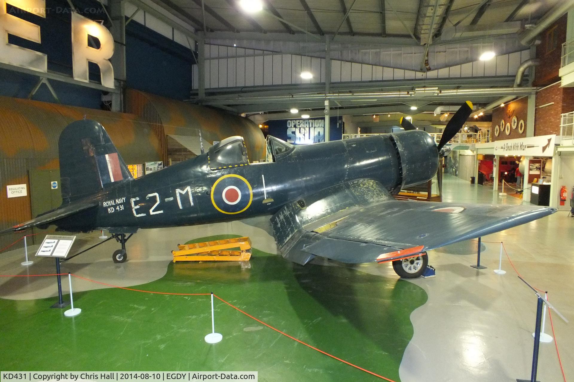 KD431, Goodyear FG-1D Corsair Mk.IV C/N 1871, at the FAA Museum, Yeovilton