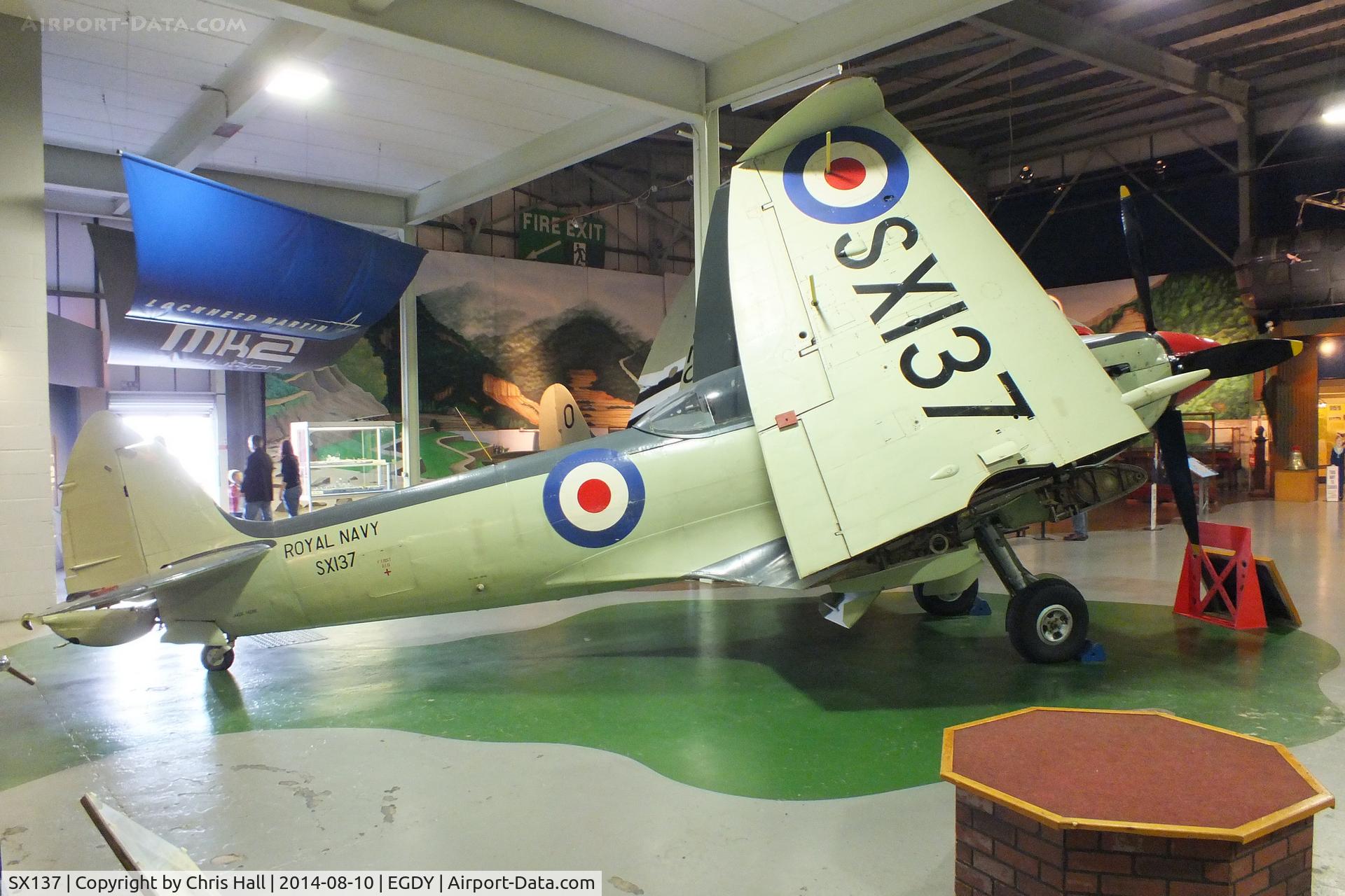 SX137, Supermarine 395 Seafire F.XVII C/N WASE1.5325, at the FAA Museum, Yeovilton
