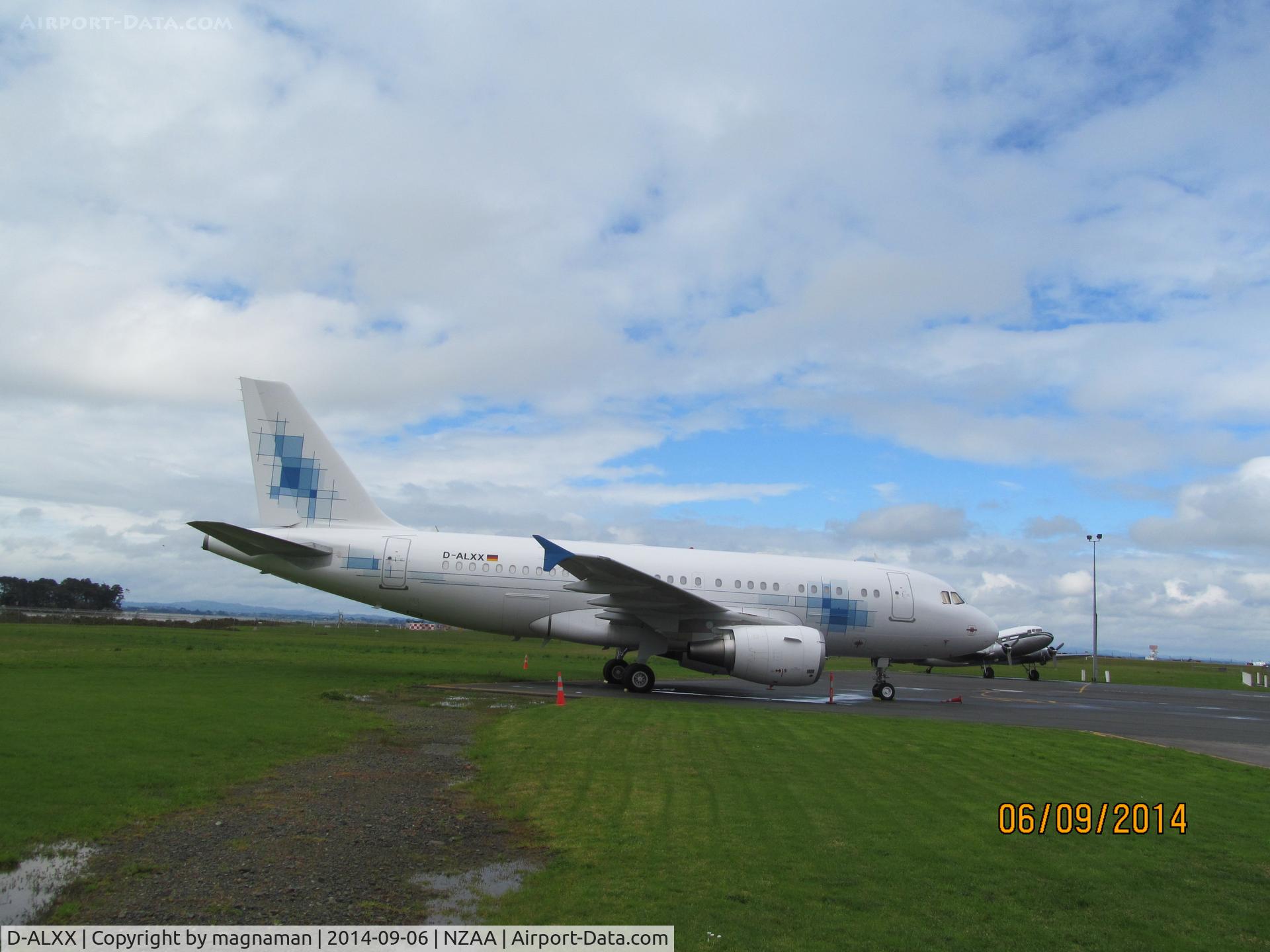 D-ALXX, 2010 Airbus ACJ319 (A319-115/CJ) C/N 4470, on convair apron at AKL - here until 9/9