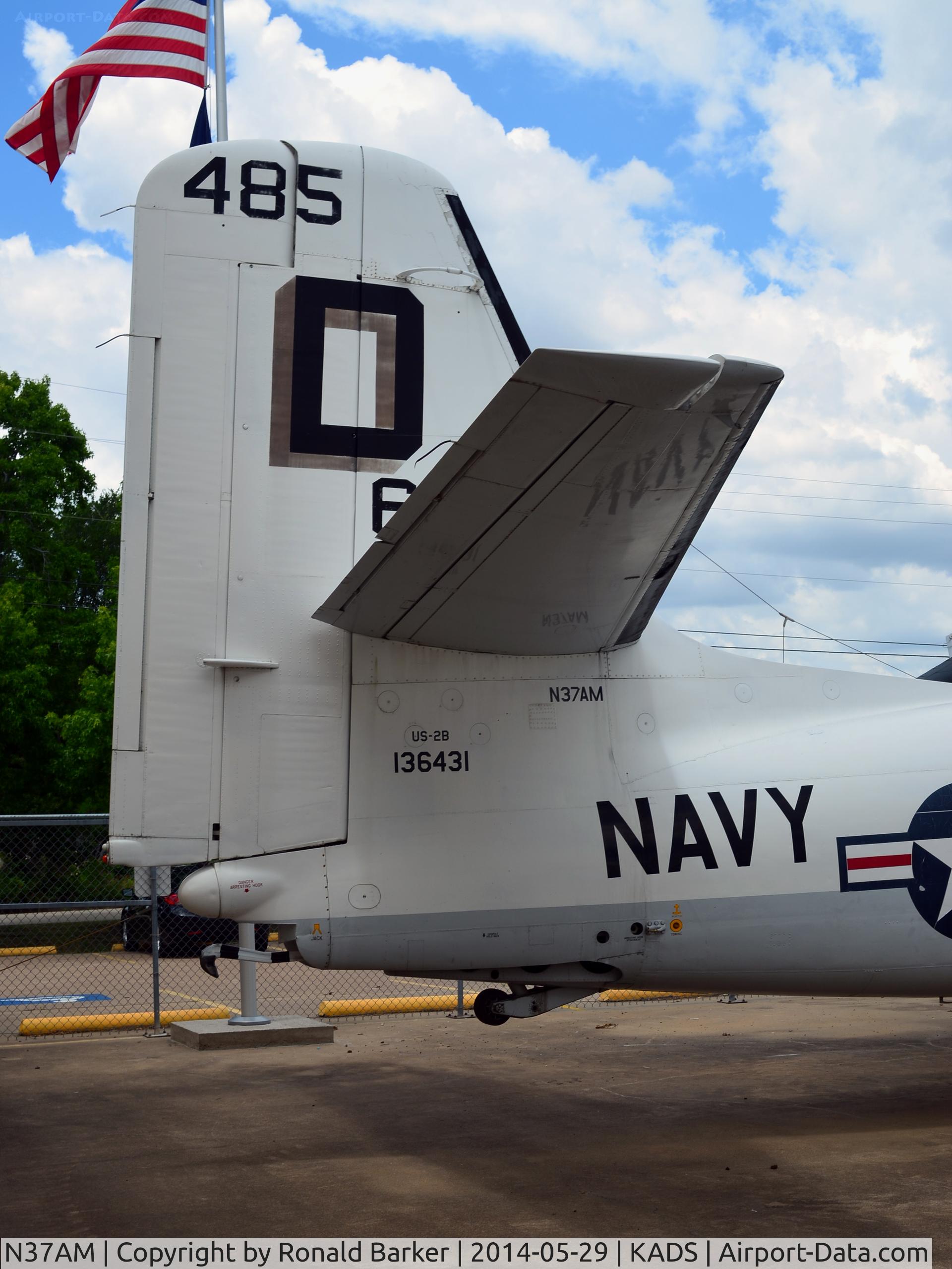 N37AM, 1959 Grumman US-2B Tracker (G89) C/N 340, Tail end of aircraft Cavanaugh Flight Museum Addison, TX