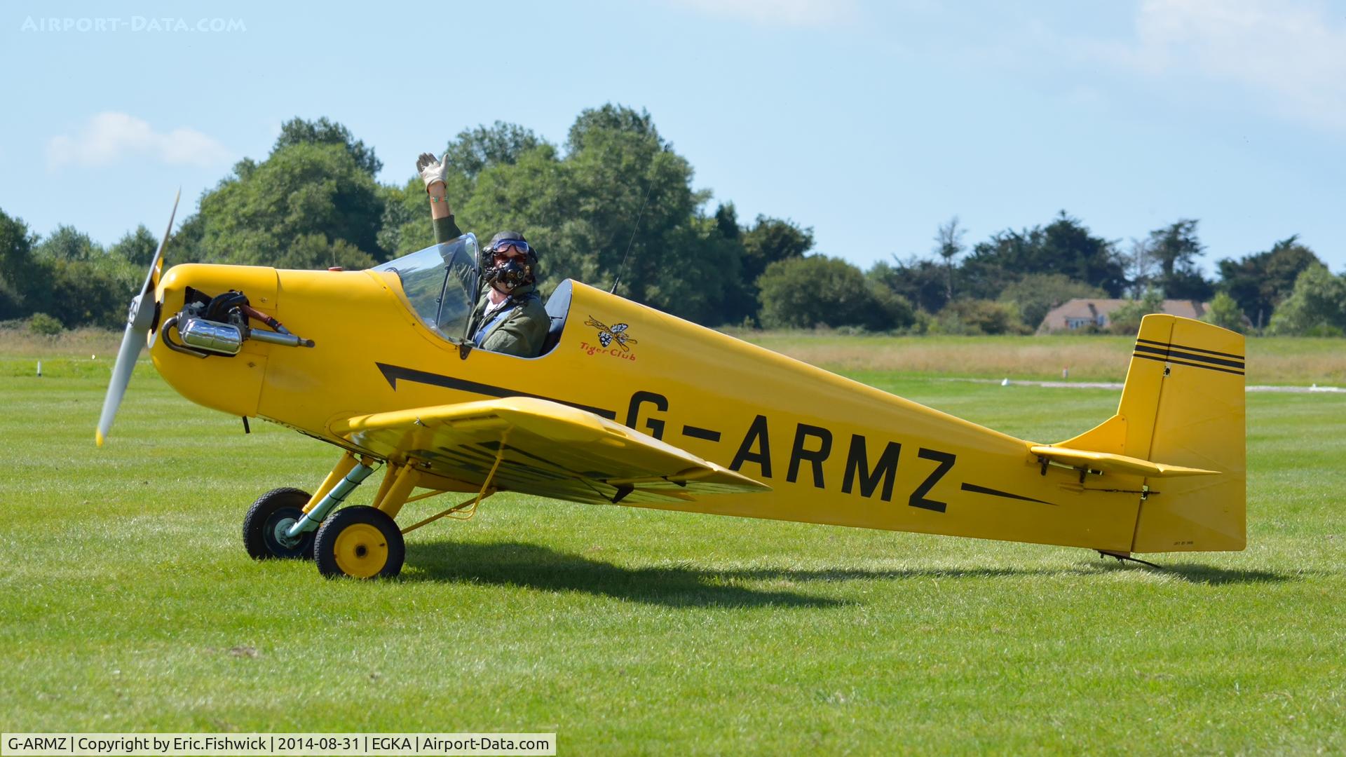 G-ARMZ, 1961 Rollason Druine D.31 Turbulent C/N PFA 565, 1. G-ARMZ (The Tiger Club Turbulent Display Team) after great Barnstorming routine at the superb 25th Anniversary RAFA Shoreham Airshow.