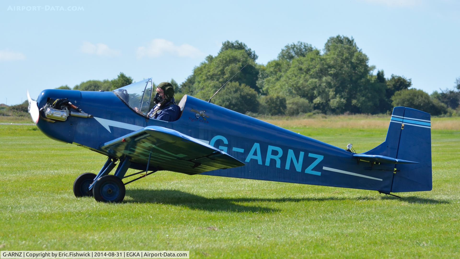 G-ARNZ, 1961 Rollason Druine D.31 Turbulent C/N PFA 579, 1. G-ARNZ (The Tiger Club Turbulent Display Team) after great Barnstorming routine at the superb 25th Anniversary RAFA Shoreham Airshow.