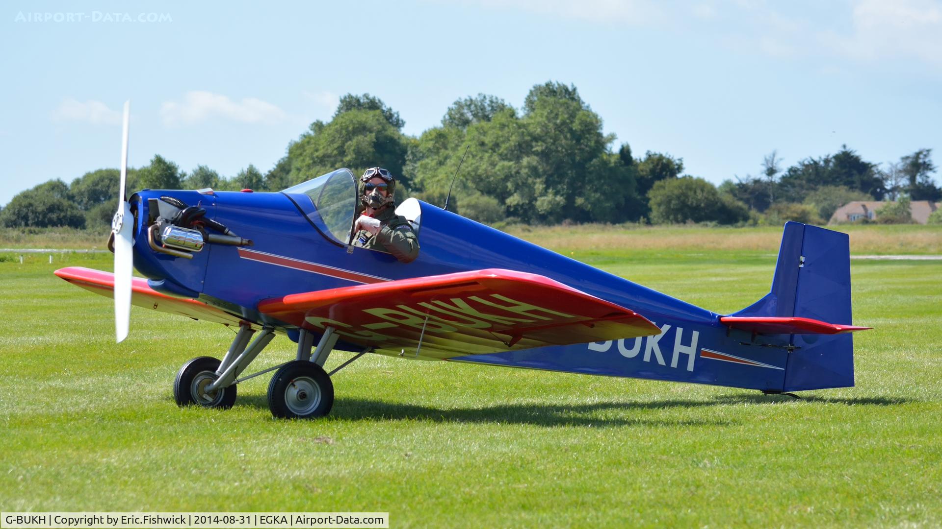 G-BUKH, 1994 Druine D.31 Turbulent C/N PFA 048-11419, 1. G-BUKH (The Tiger Club Turbulent Display Team) after great Barnstorming routine at the superb 25th Anniversary RAFA Shoreham Airshow.