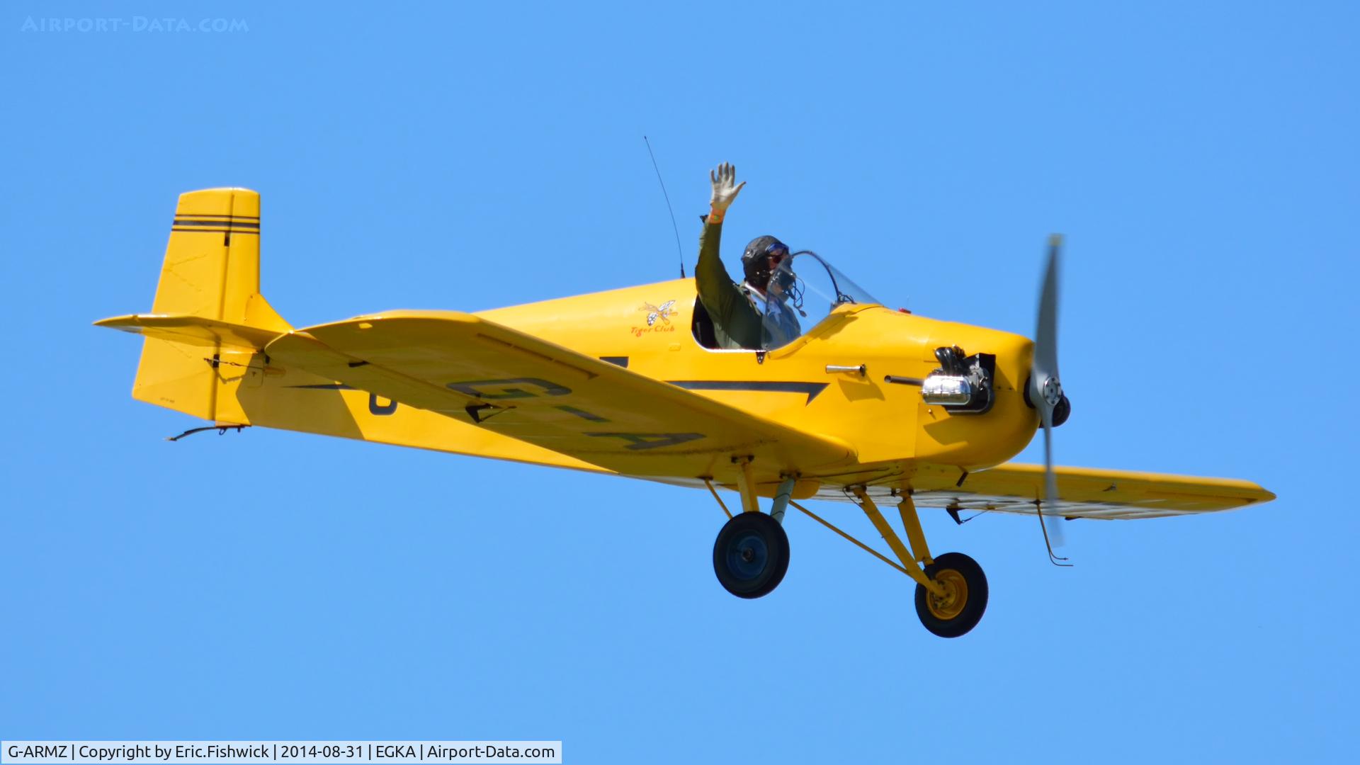 G-ARMZ, 1961 Rollason Druine D.31 Turbulent C/N PFA 565, 43. G-ARMZ (The Tiger Club Turbulent Display Team) after great Barnstorming routine at the superb 25th Anniversary RAFA Shoreham Airshow.