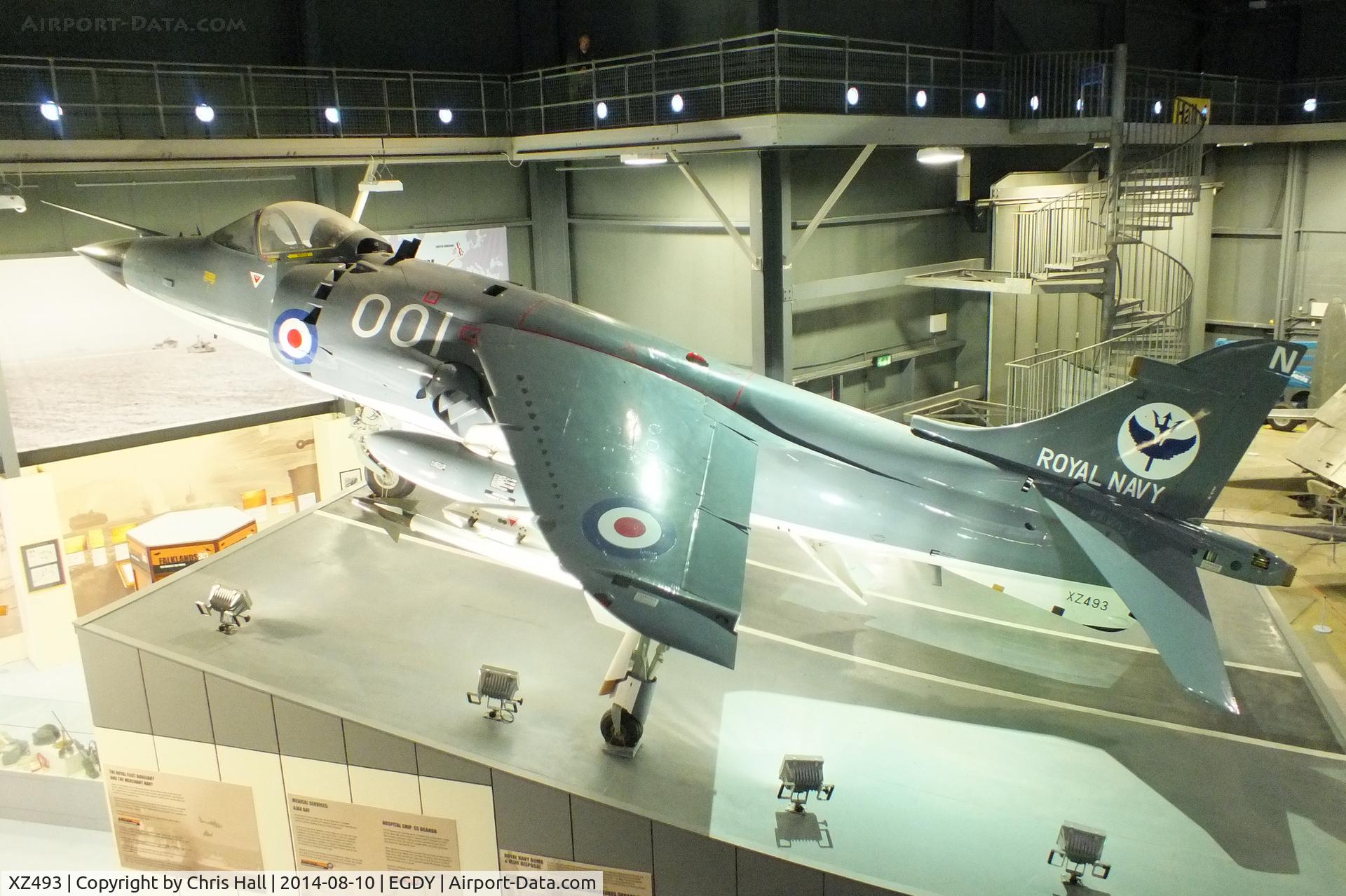 XZ493, 1980 British Aerospace Sea Harrier FRS.1 C/N 41H-912017, at the FAA Museum, Yeovilton