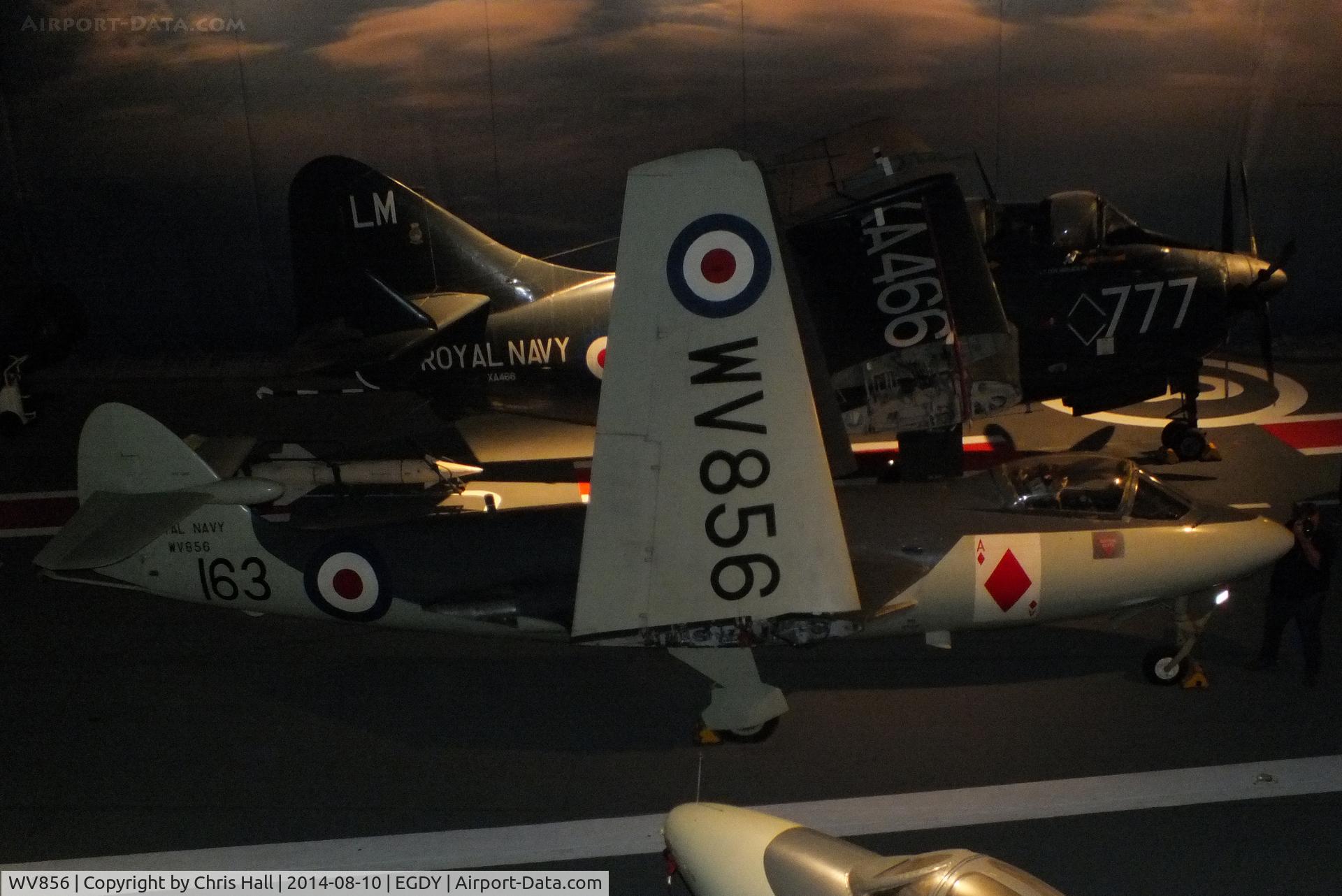 WV856, 1954 Hawker Sea Hawk FGA.6 C/N 6101, at the FAA Museum, Yeovilton
