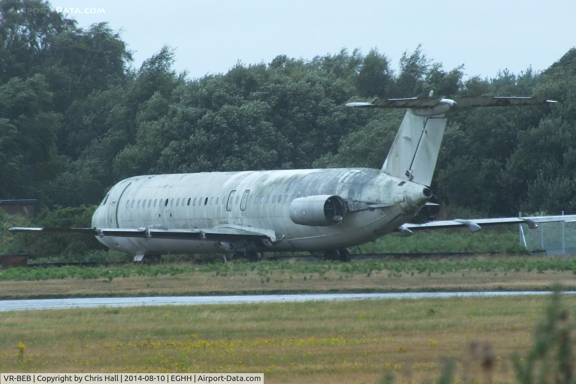 VR-BEB, 1971 BAC 111-527FK One-Eleven C/N BAC.226, on the fire dump at Bournemouth Airport