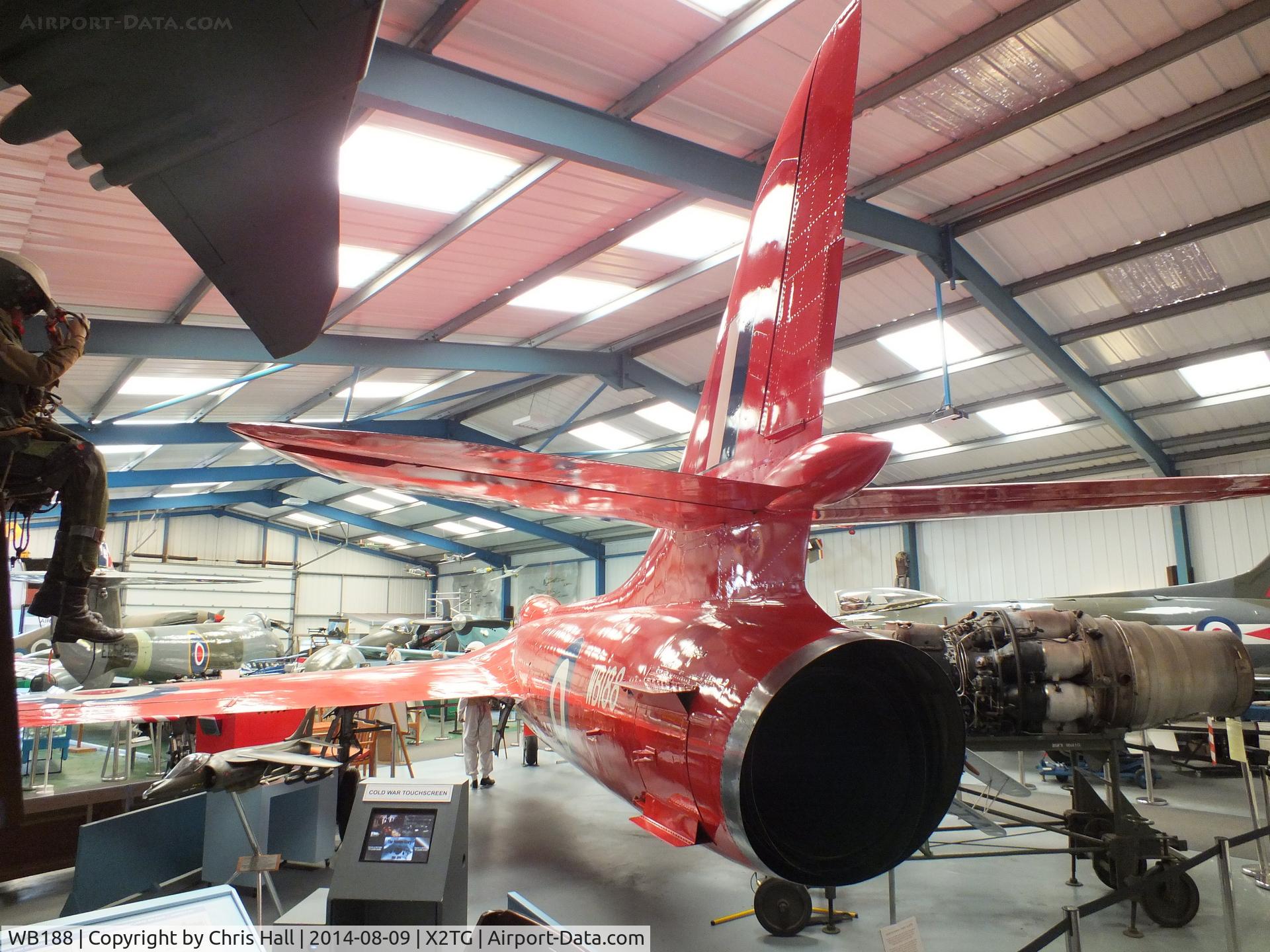 WB188, 1951 Hawker Hunter F.3 C/N 41H/665401, at the Tangmere Military Aviation Museum