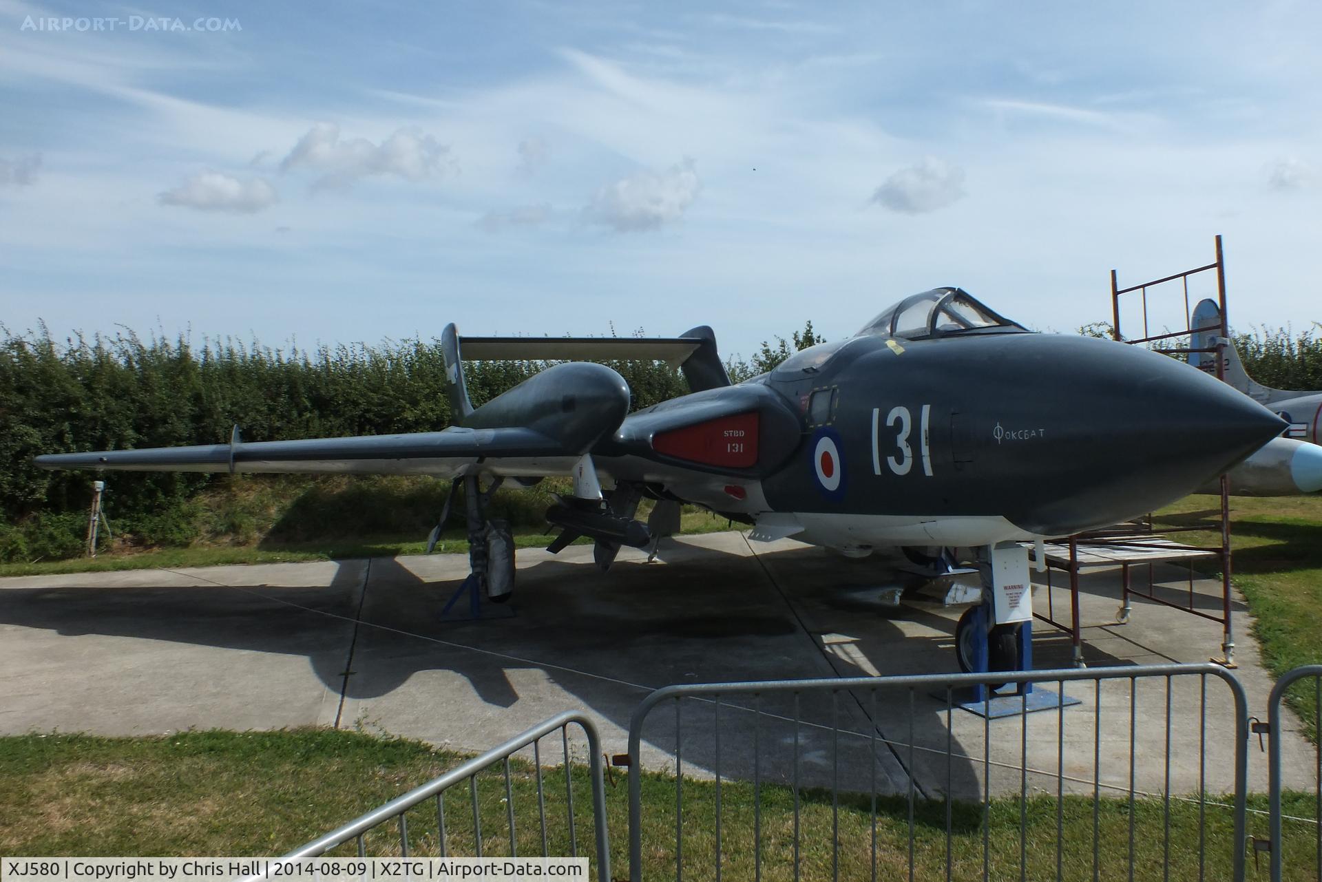 XJ580, 1960 De Havilland DH-110 Sea Vixen FAW.2 C/N 10062, at the Tangmere Military Aviation Museum