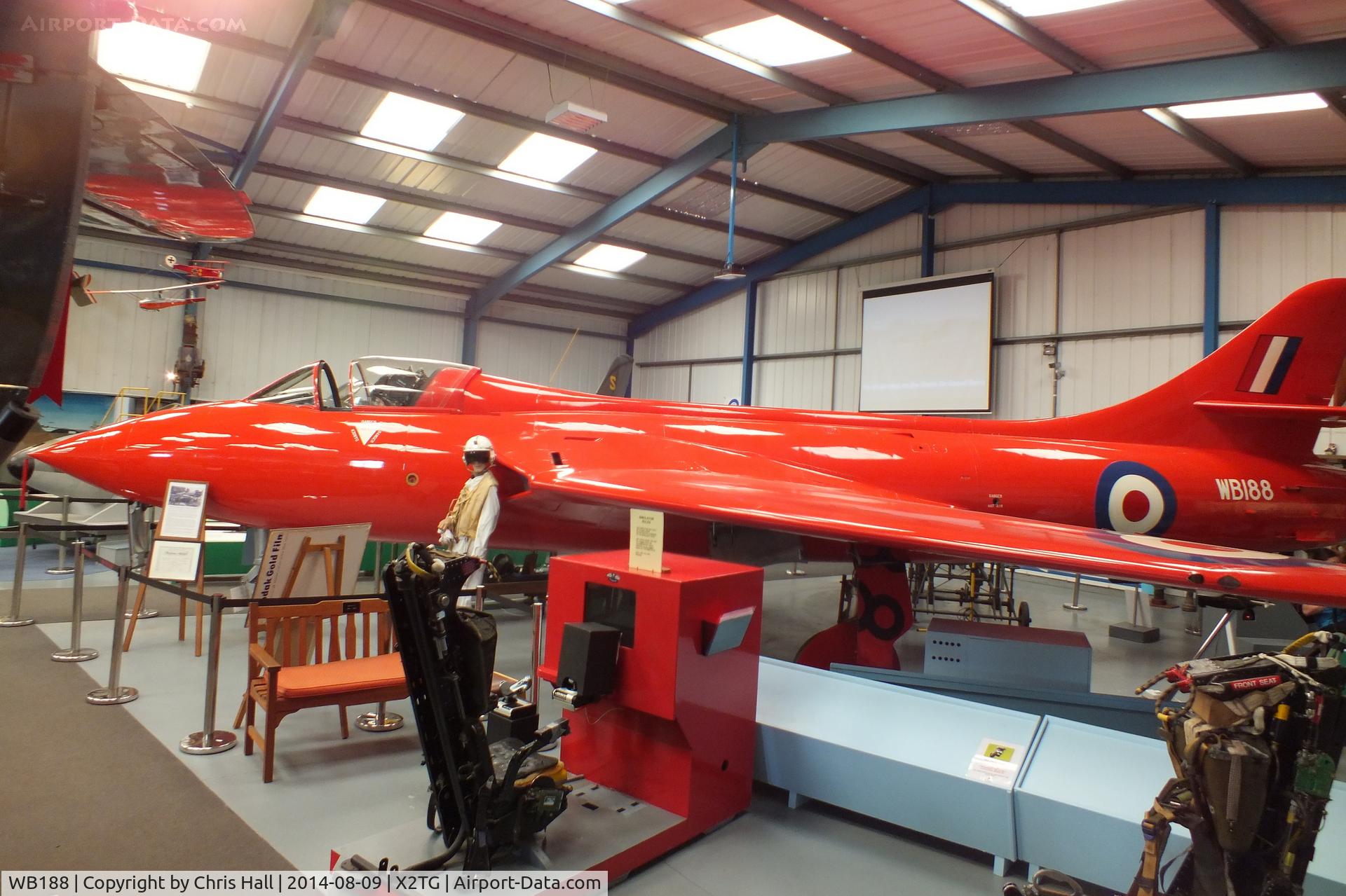 WB188, 1951 Hawker Hunter F.3 C/N 41H/665401, at the Tangmere Military Aviation Museum