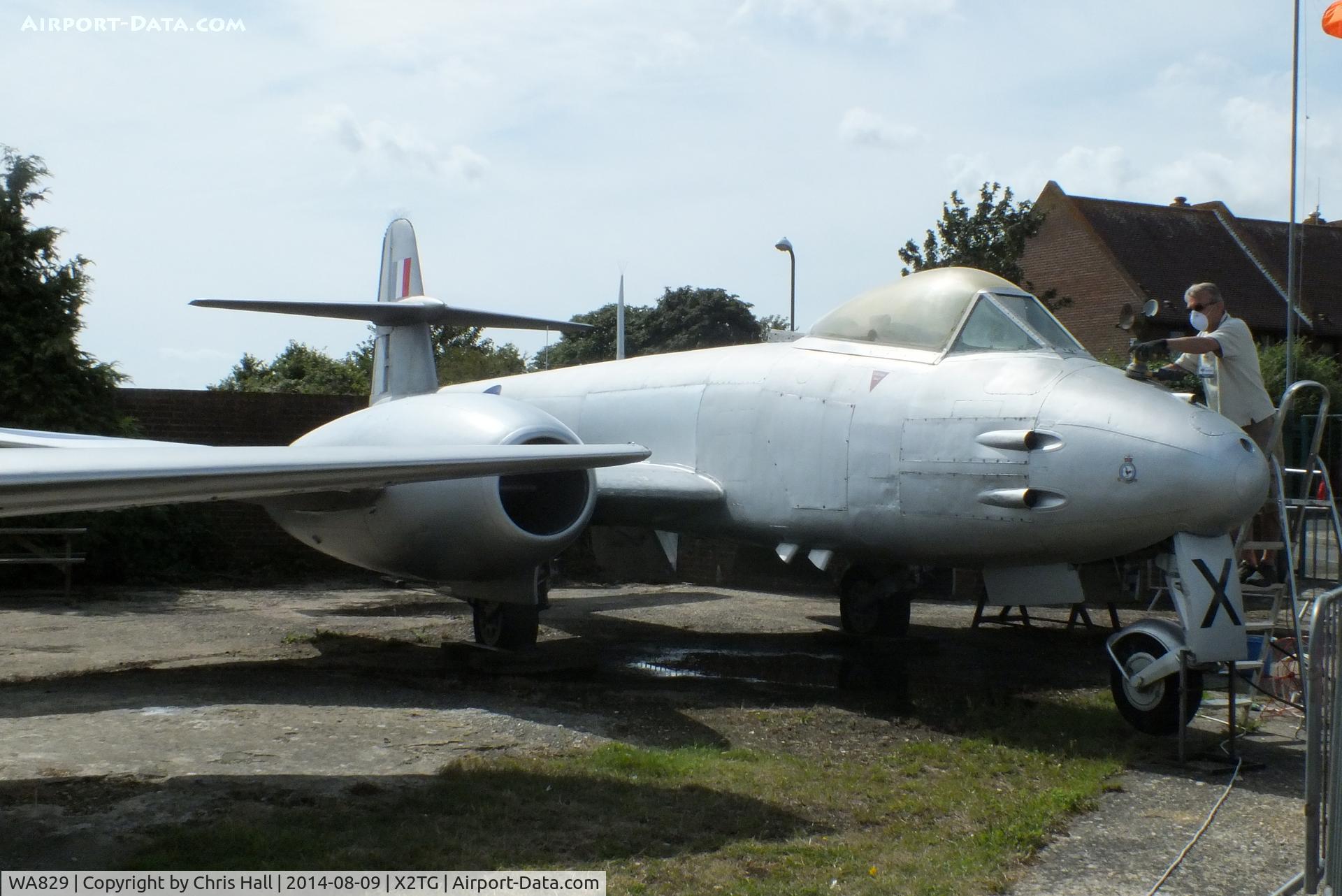 WA829, Gloster Meteor F.8 C/N Not found WA829, at the Tangmere Military Aviation Museum