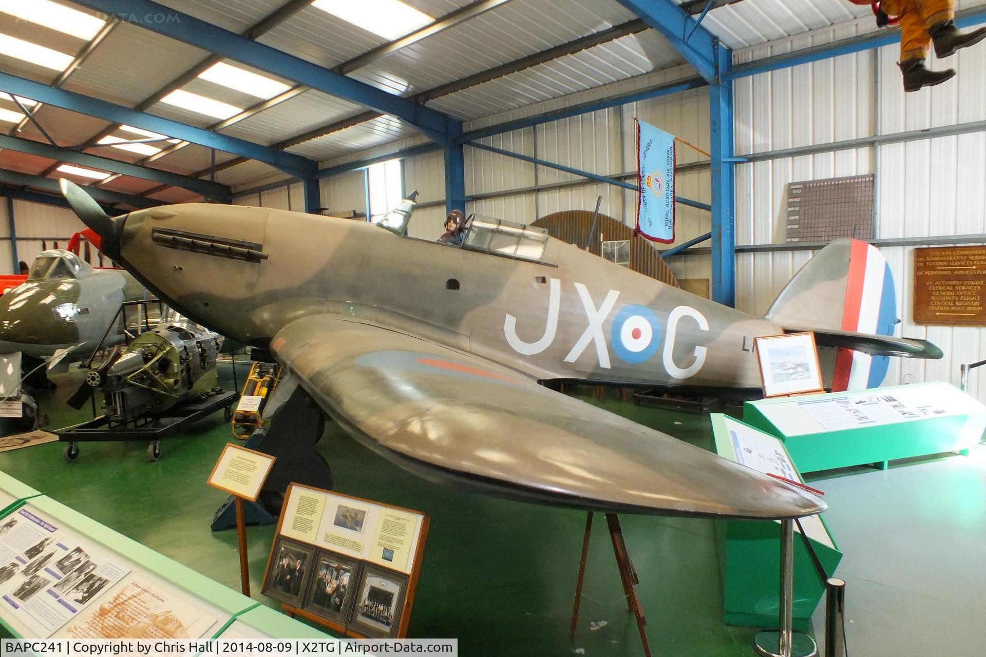 BAPC241, 1994 Hawker Hurricane I Replica C/N BAPC.241, at the Tangmere Military Aviation Museum