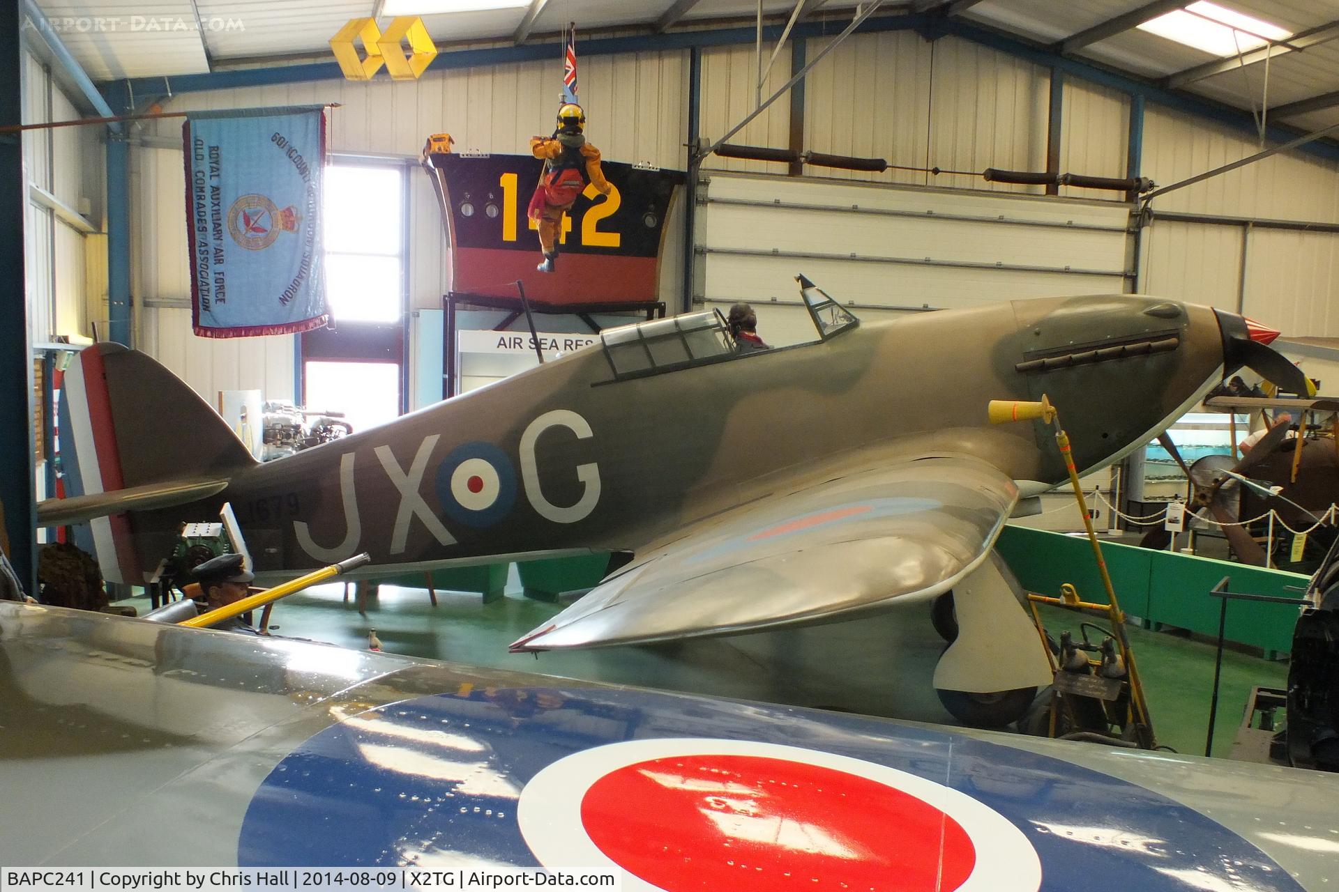 BAPC241, 1994 Hawker Hurricane I Replica C/N BAPC.241, at the Tangmere Military Aviation Museum