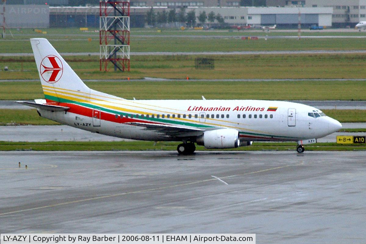 LY-AZY, 1993 Boeing 737-548 C/N 26287, Boeing 737-548 [26287] (Lithuanian Airlines) Amsterdam-Schiphol~PH 10/08/2006