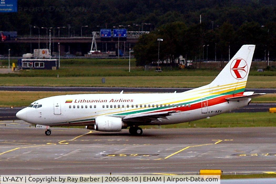 LY-AZY, 1993 Boeing 737-548 C/N 26287, Boeing 737-548 [26287] (Lithuanian Airlines) Amsterdam-Schiphol~PH 10/08/2006