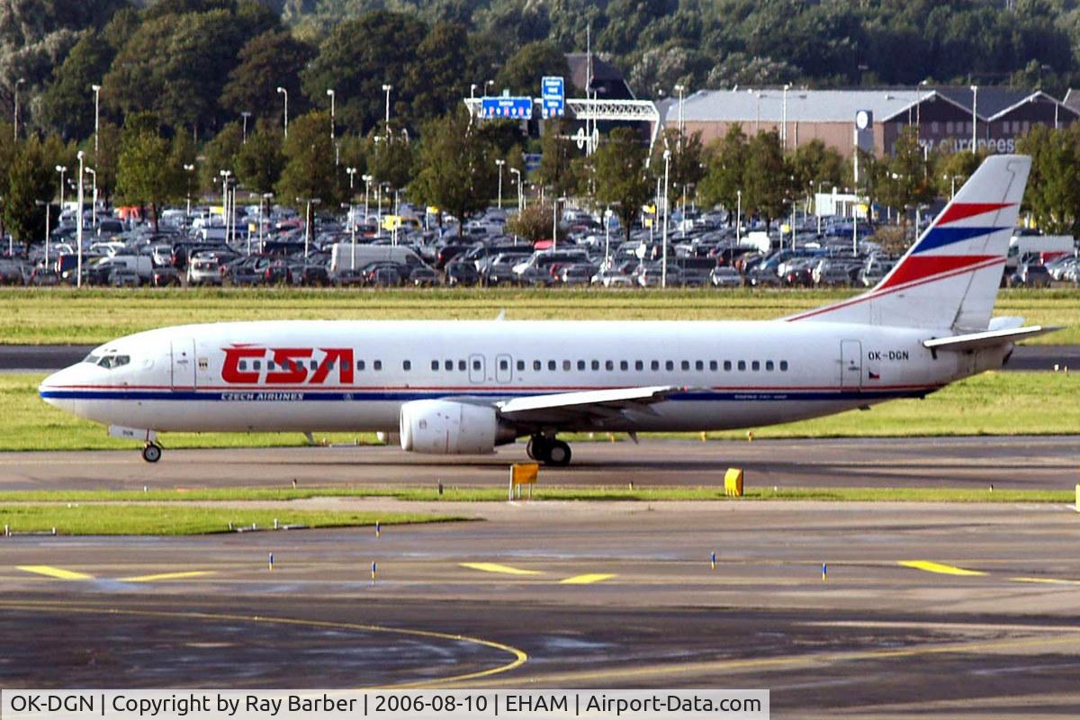 OK-DGN, Boeing 737-45S C/N 28474, Boeing 737-45S [28474] (CSA Czech Airlines) Amsterdam-Schiphol~PH 10/08/2006