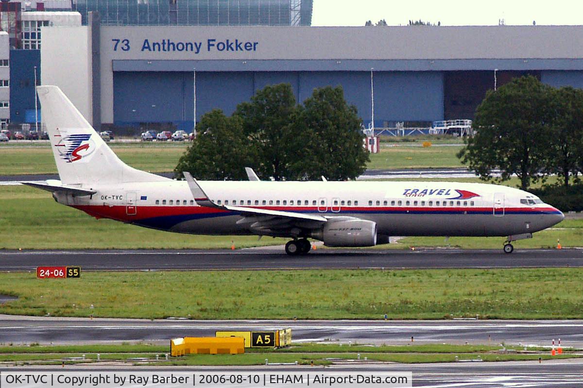 OK-TVC, 2001 Boeing 737-86Q C/N 30278, Boeing 737-86Q [30278] (Travel Service Airlines) Amsterdam-Schiphol~PH 10/08/2006