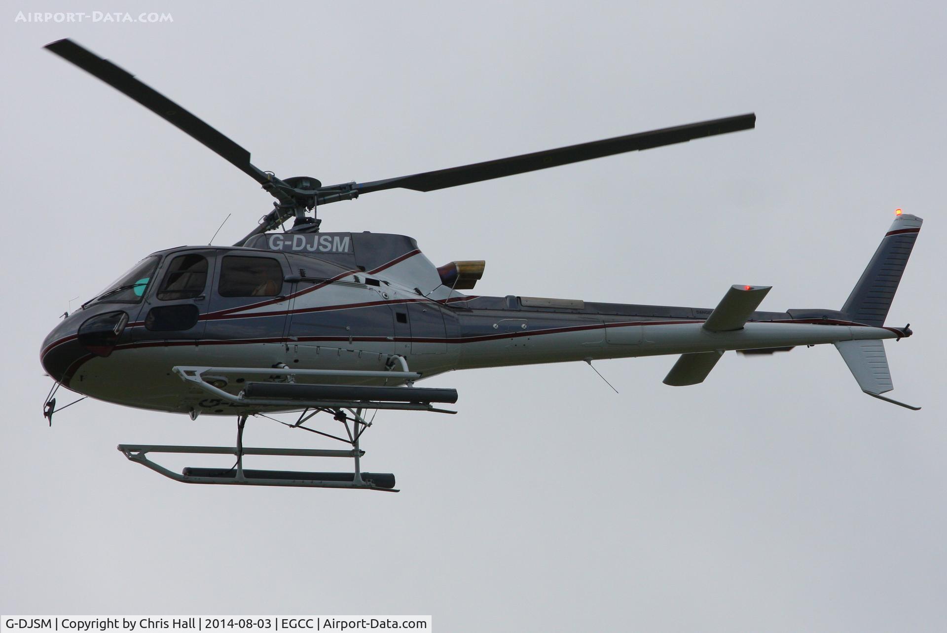 G-DJSM, 2013 Eurocopter AS-350B-3 Ecureuil Ecureuil C/N 7737, departing from Manchester