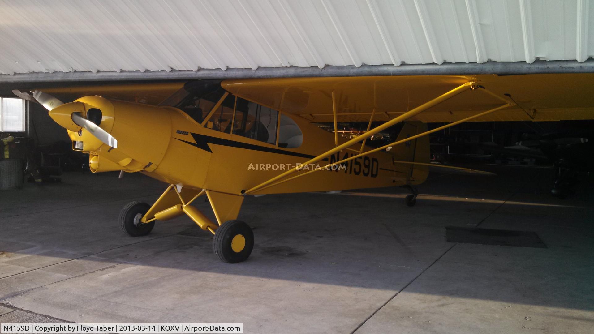 N4159D, 1994 Piper PA-18-150 Super Cub C/N 1809110, Sitting at the Shawver Hangar