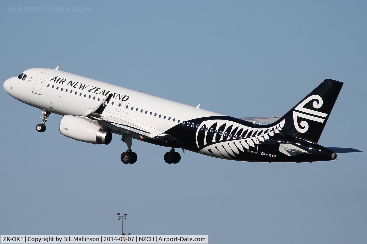 ZK-OXF, 2014 Airbus A320-232 C/N 6182, away from 02