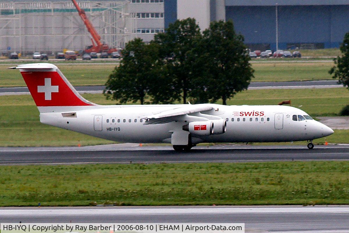 HB-IYQ, 2001 British Aerospace Avro 146-RJ100 C/N E3384, British Aerospace BAe 146-RJ100 [E3384] (Swiss European Air LInes) Amsterdam-Schiphol~PH 10/08/2006