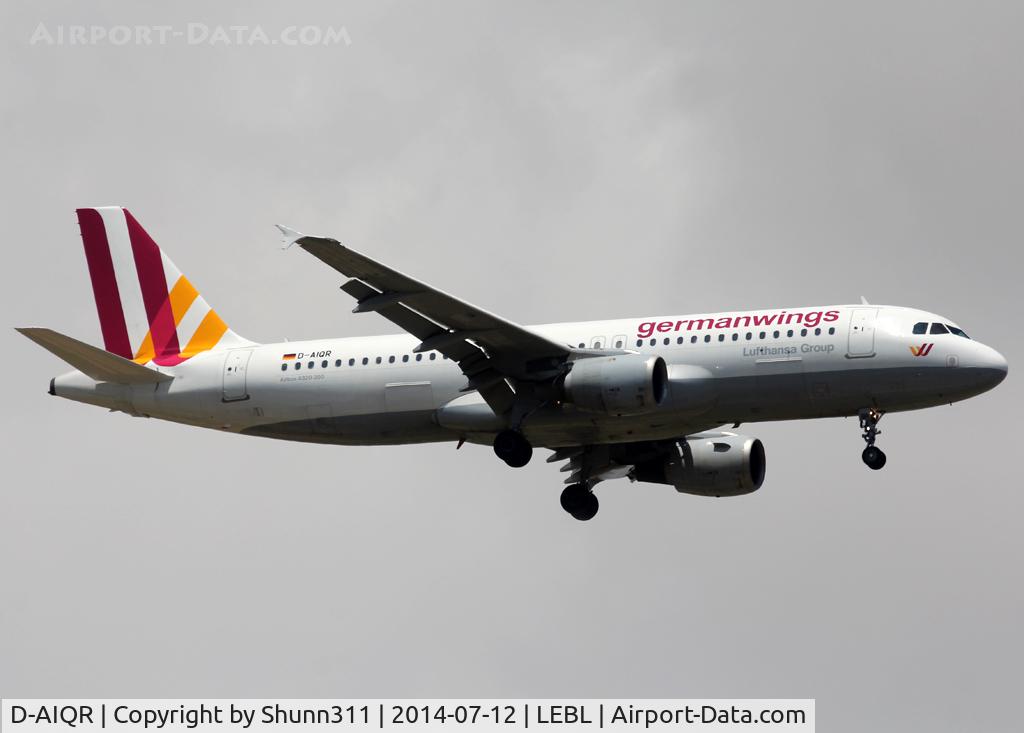 D-AIQR, 1992 Airbus A320-211 C/N 382, Landing rwy 07R