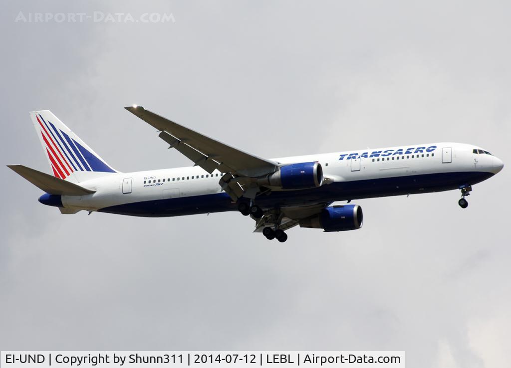 EI-UND, 1992 Boeing 767-3P6/ER C/N 26236, Landing rwy 07R