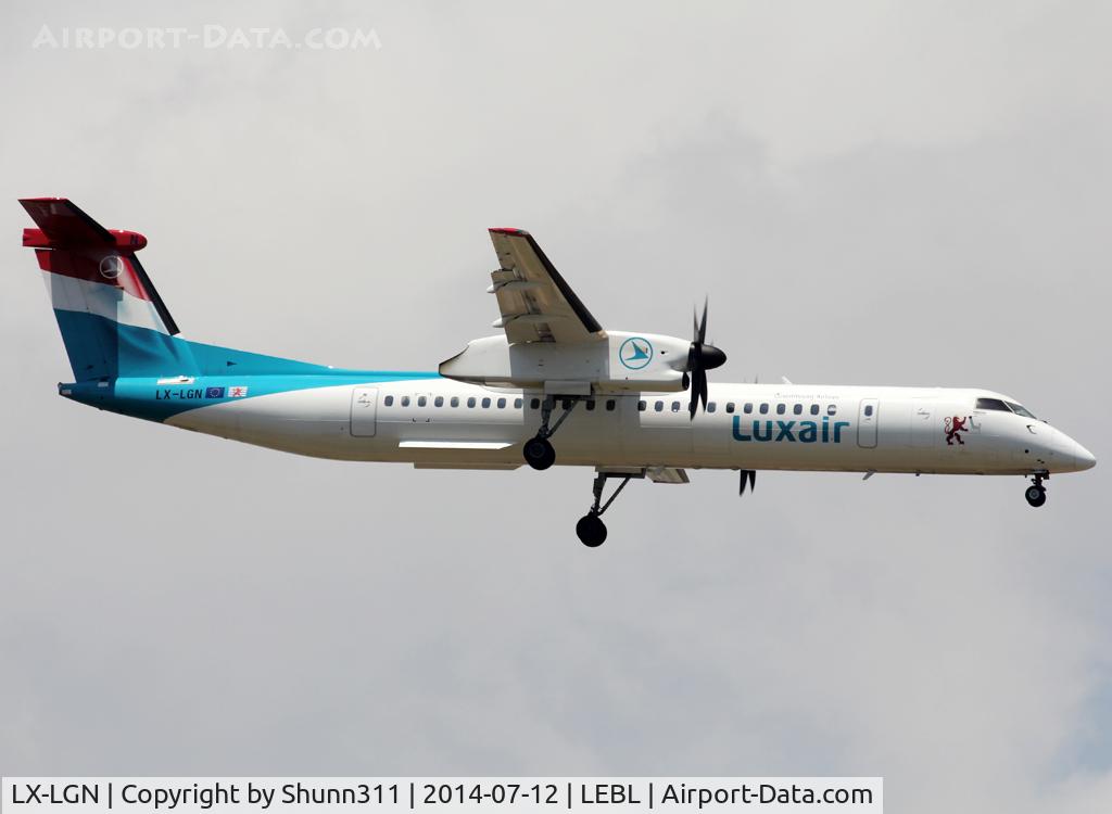 LX-LGN, 2012 De Havilland Canada DHC-8-402Q Dash 8 C/N 4426, Landing rwy 07R