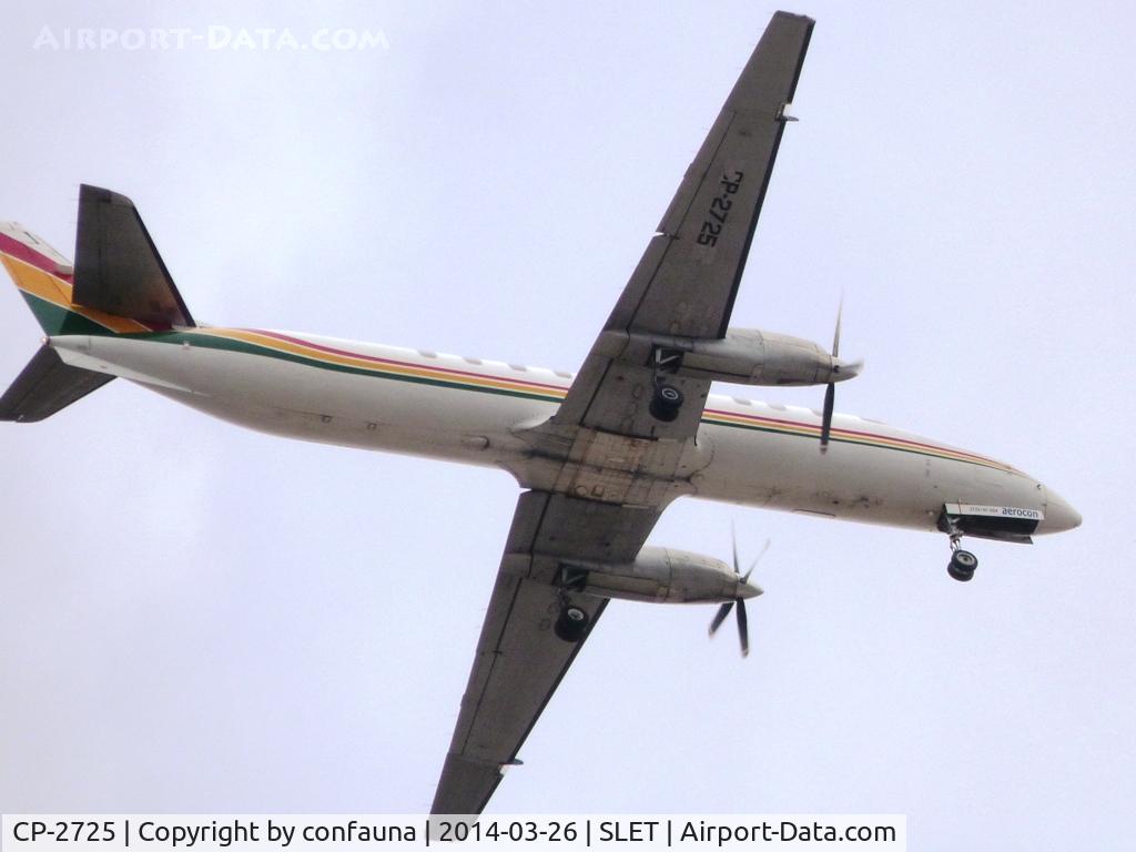 CP-2725, 1986 Fairchild SA-227AC Metro III C/N AC-664, One of Aerocon's Fairchilds with a distinctive paint, arriving to El Trompillo