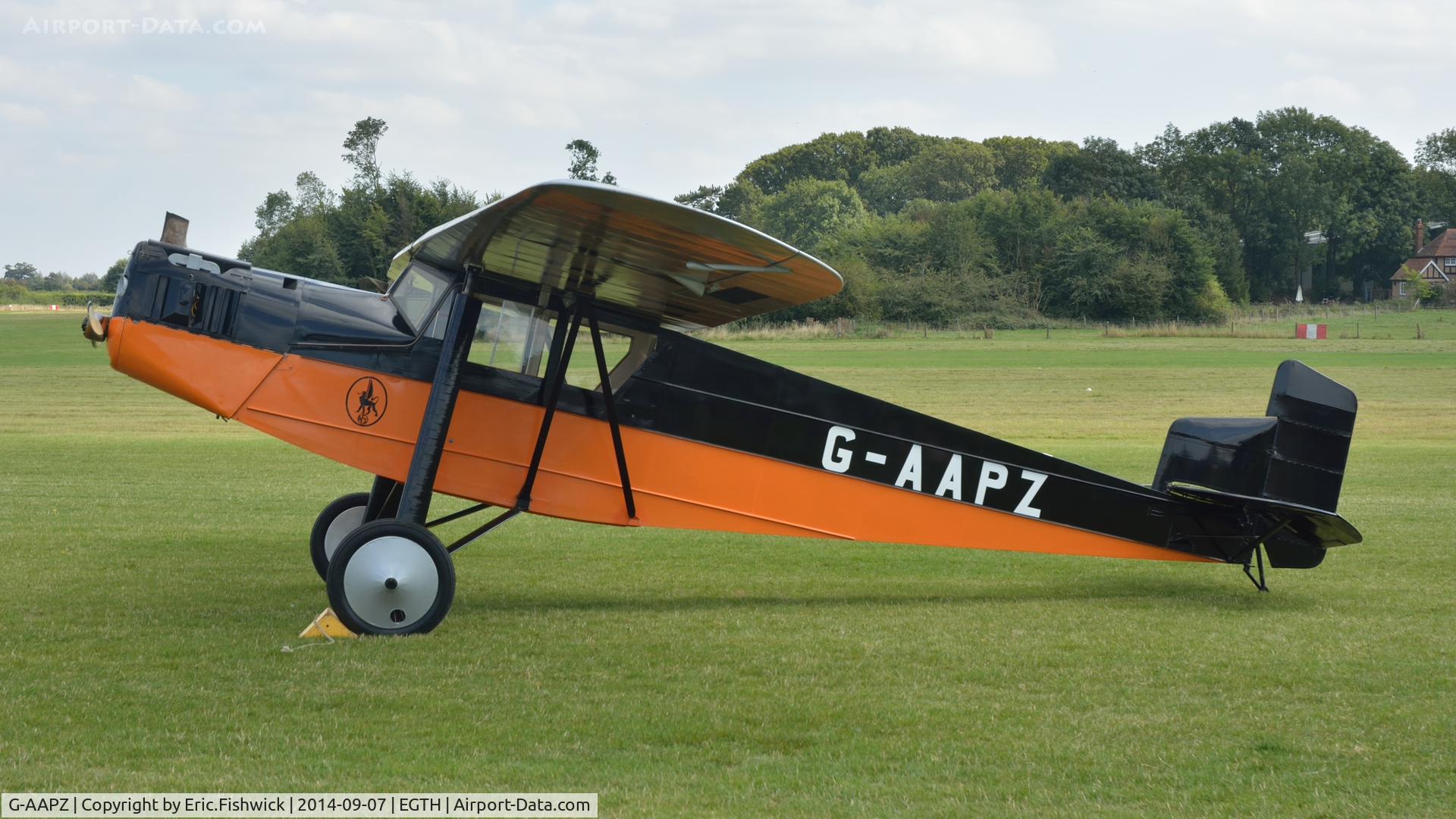 G-AAPZ, 1930 Desoutter MKI C/N D.25, x. G-AAPZ at Shuttleworth Pagent Airshow, Sep. 2014.