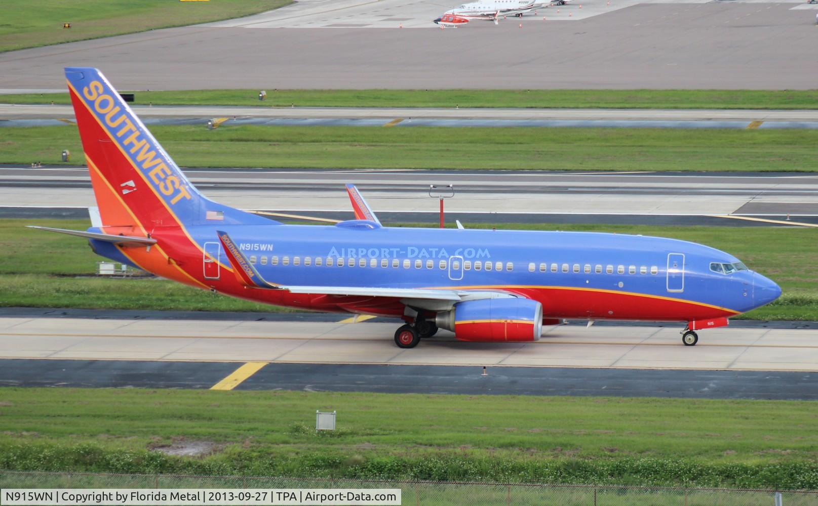 N915WN, 2008 Boeing 737-7H4 C/N 36888, Southwest 737-700