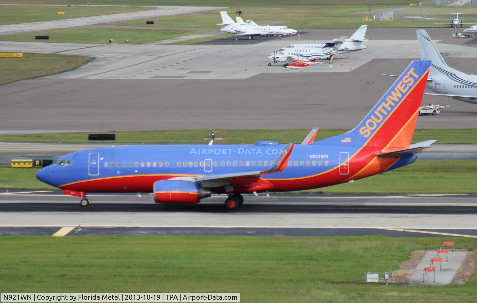 N921WN, 2008 Boeing 737-7H4 C/N 36626, Southwest 737-700