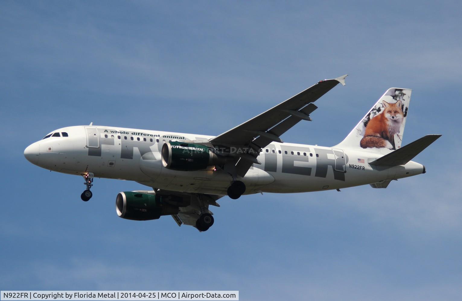 N922FR, 2003 Airbus A319-111 C/N 2012, Foxy the Red Fox Frontier A319