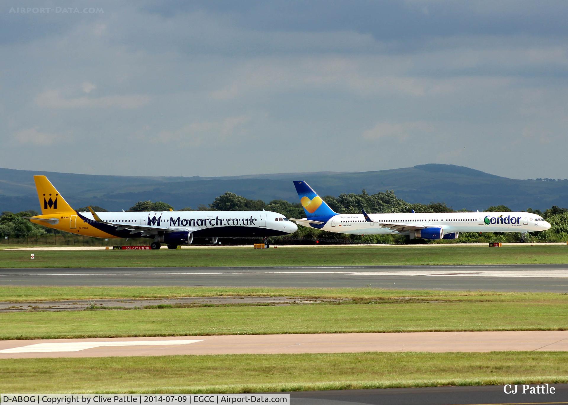 D-ABOG, 1999 Boeing 757-330 C/N 29014, EGCC taxy