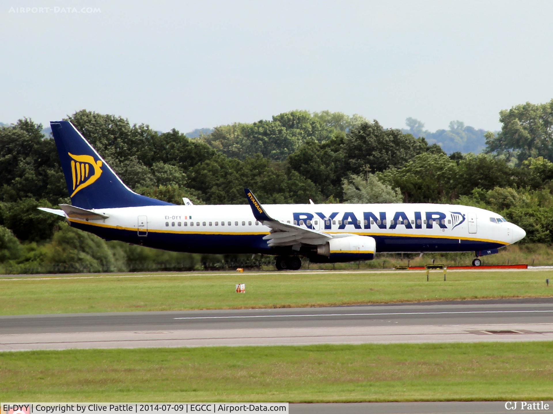 EI-DYY, 2008 Boeing 737-8AS C/N 37521, EGCC action