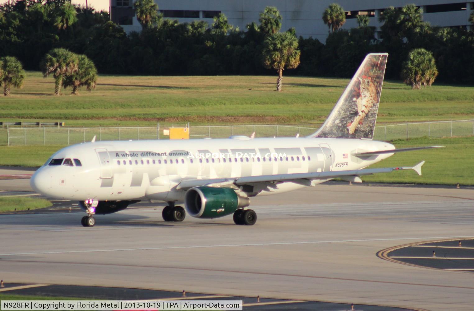 N928FR, 2004 Airbus A319-111 C/N 2236, Hank the Bobcat Frontier A319